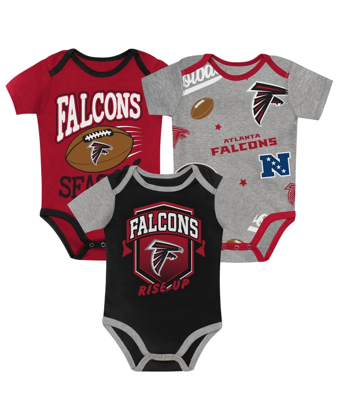 Atlanta Falcons First Round Pick Bodysuit 3-Piece Set by Outerstuff
