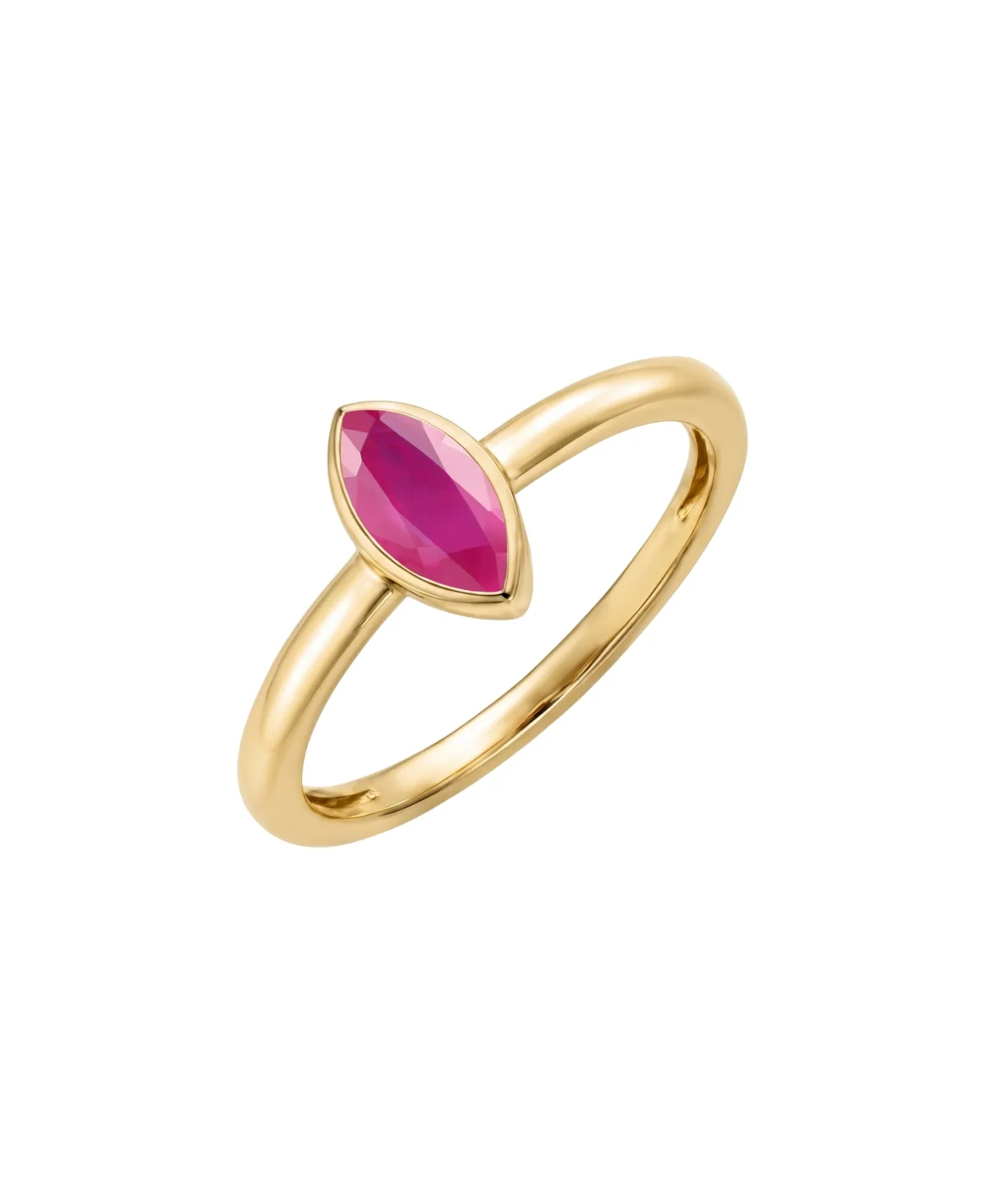 Ruby Marquise-Cut Bezel Ring (3/8 ct. t.w.) in 14k Gold by Macy's