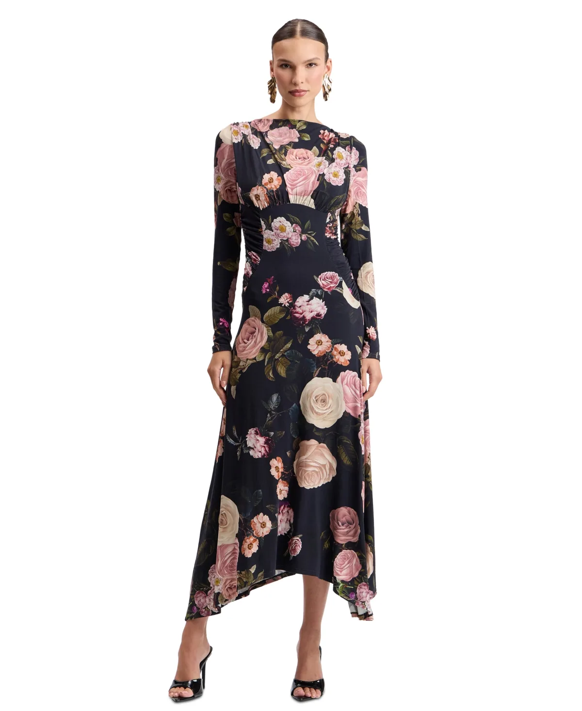 Floral Asymmetrical Maxi Dress by Avec Les Filles