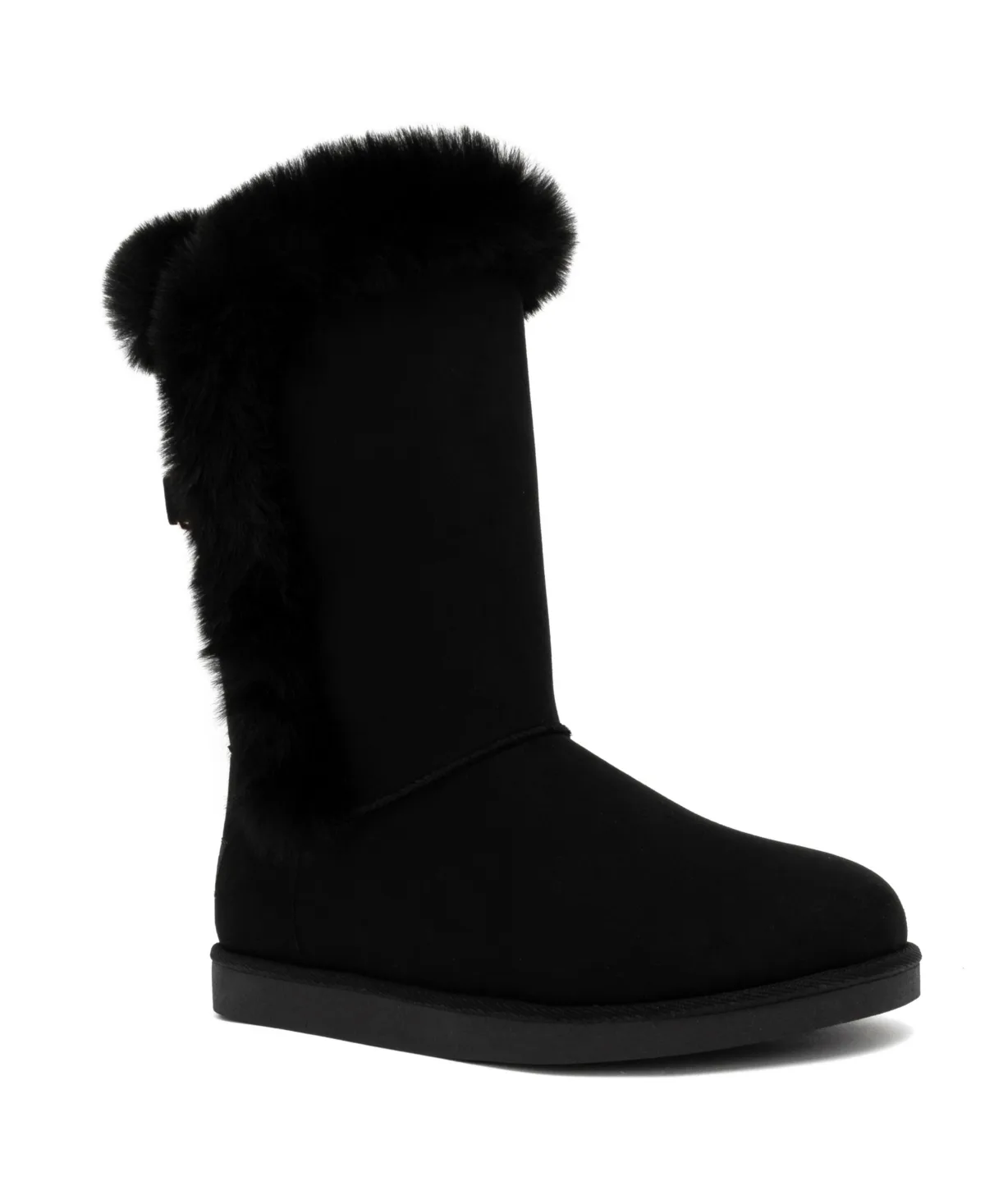 Koily Fold Over Faux Fur Trim Pull-On Boots by Juicy Couture