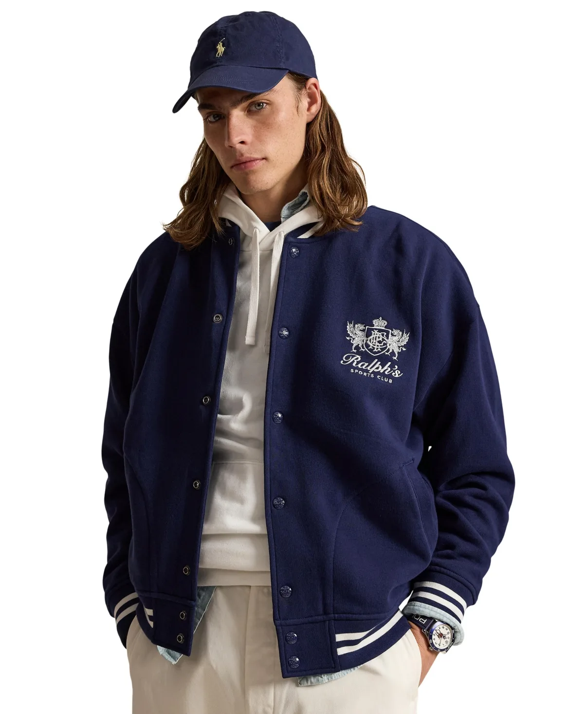 Relaxed-Fit Graphic Baseball Jacket by Polo Ralph Lauren