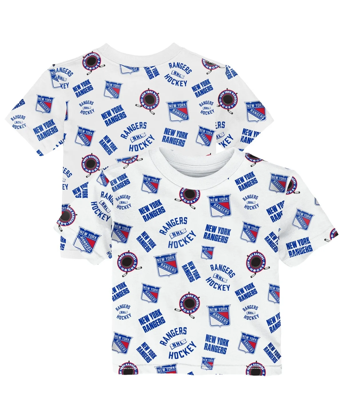 New York Rangers Run Down Allover Print T-Shirt by Outerstuff