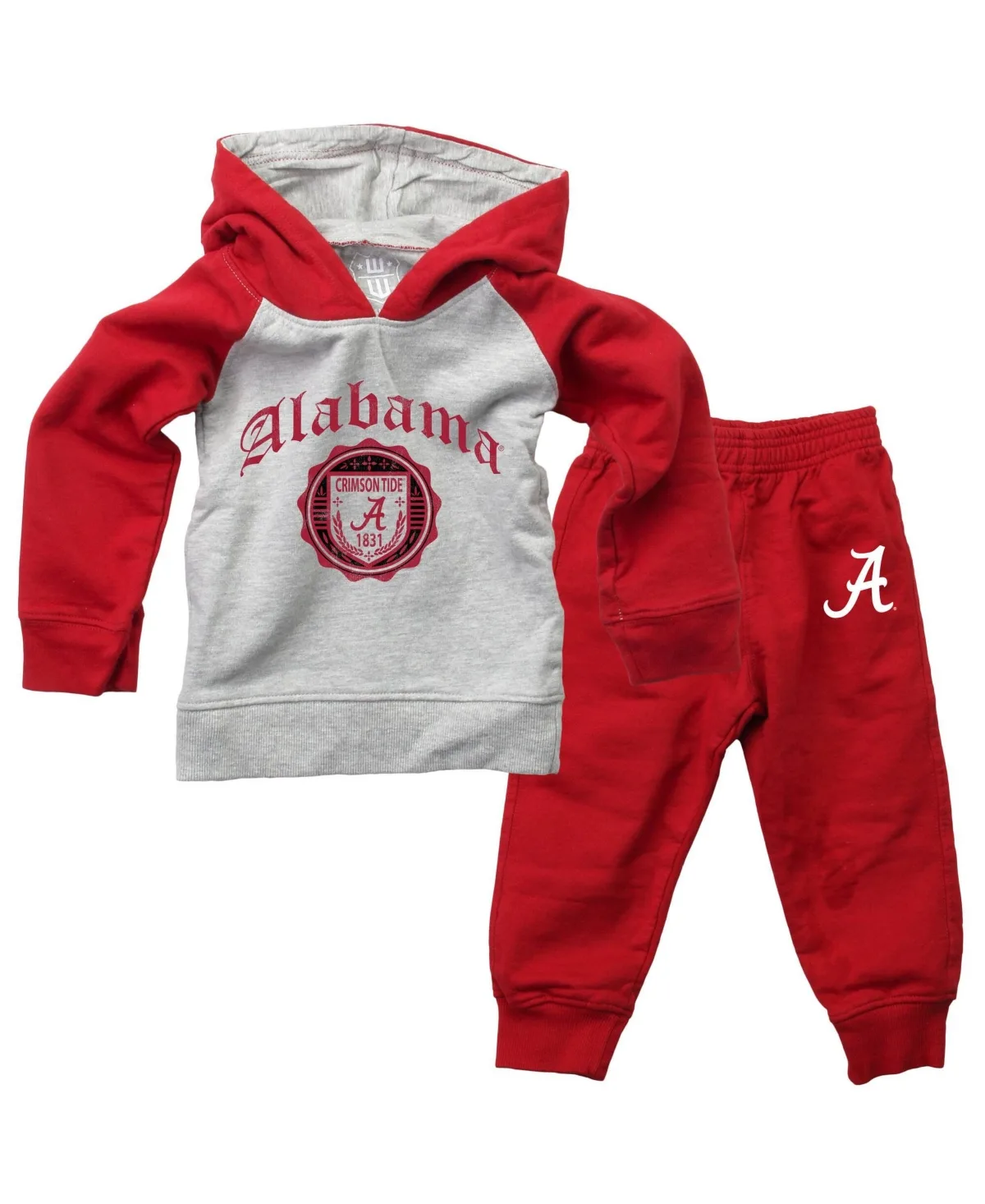 Alabama Crimson Tide Raglan Hoodie Sweatpants Set by Wes & Willy
