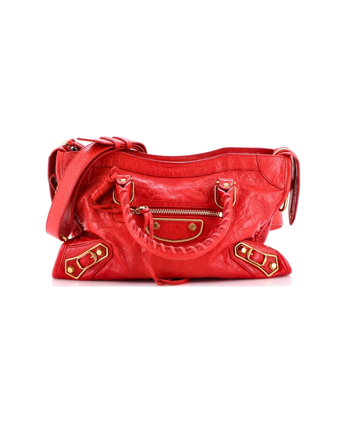 Pre-Owned Balenciaga Small City Classic Metallic Edge Bag Leather by Balenciaga