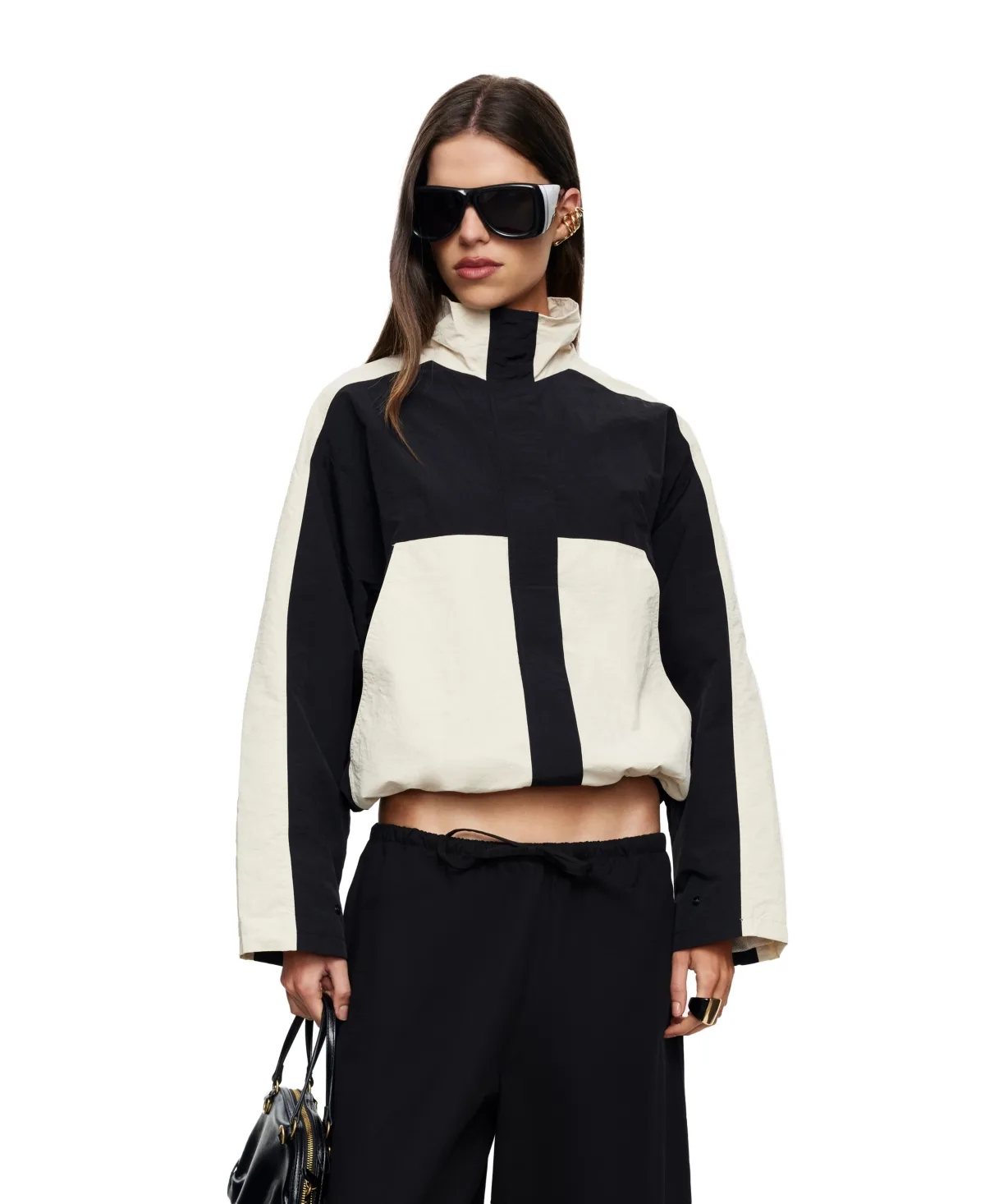 Funnel-Neck Long-Sleeve Shoreline Nylon Windbreaker by Lioness