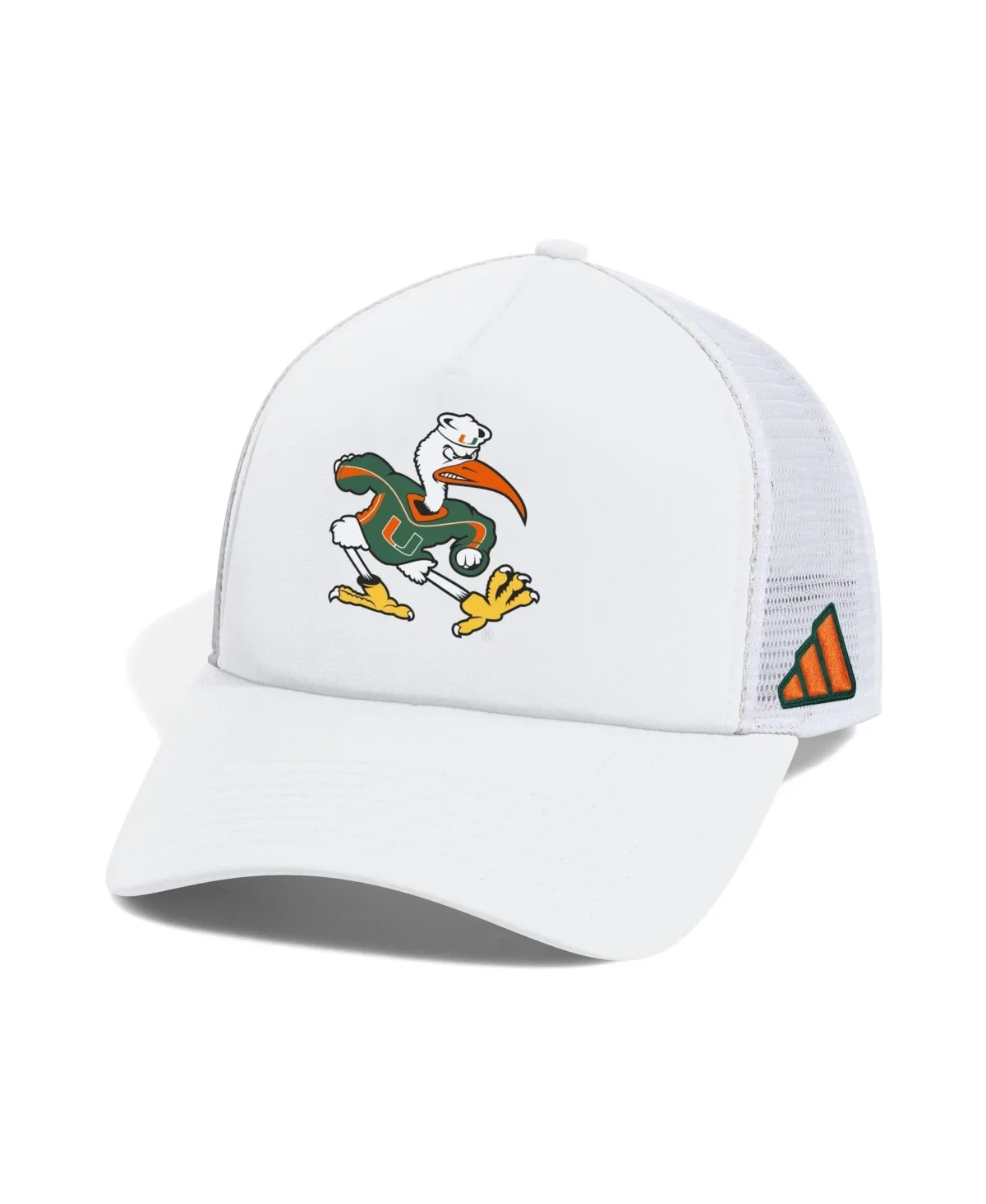 Miami Hurricanes Foam Front Strategy Adjustable Trucker Hat by adidas