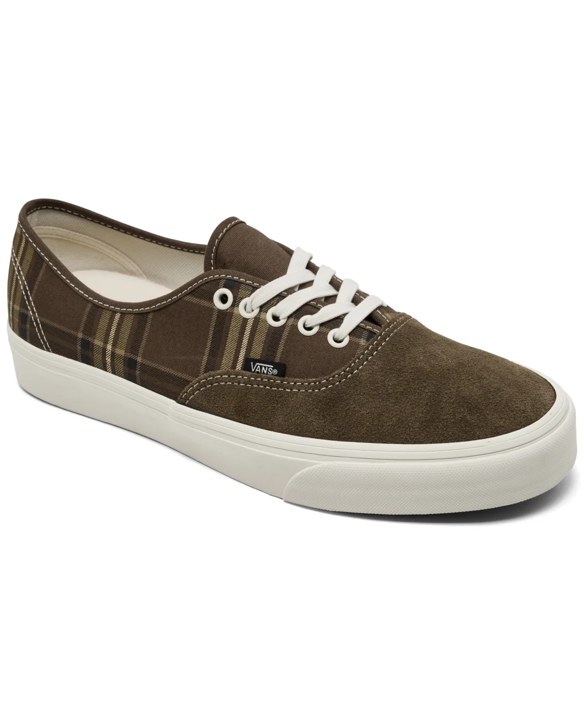 Vans Authentic Plaid Suede Waffle-Rubber Sneakers, Created for Macys From Finish Line by Vans