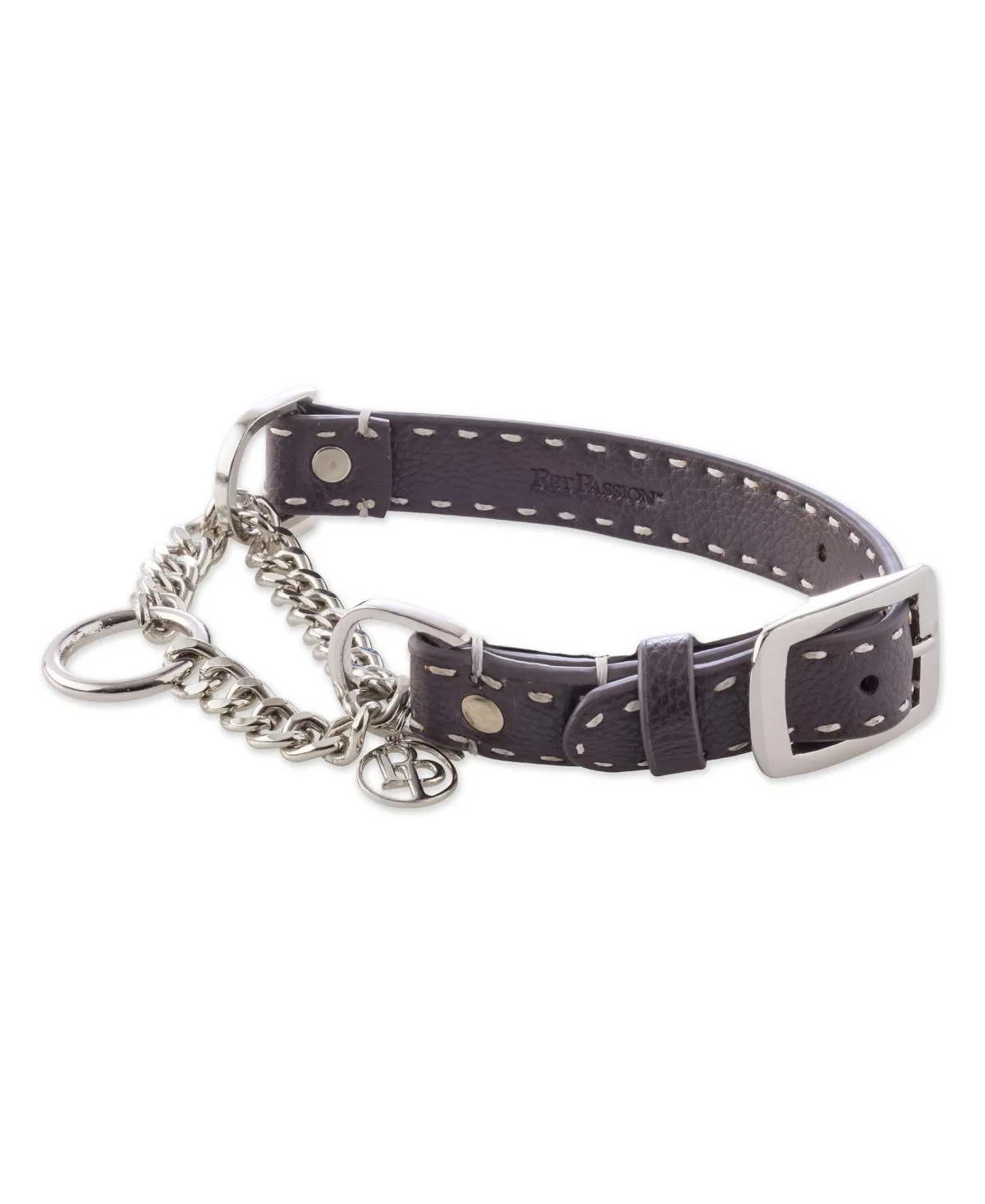 Rein the Faux Leather Chain Martingale by Pet Passion