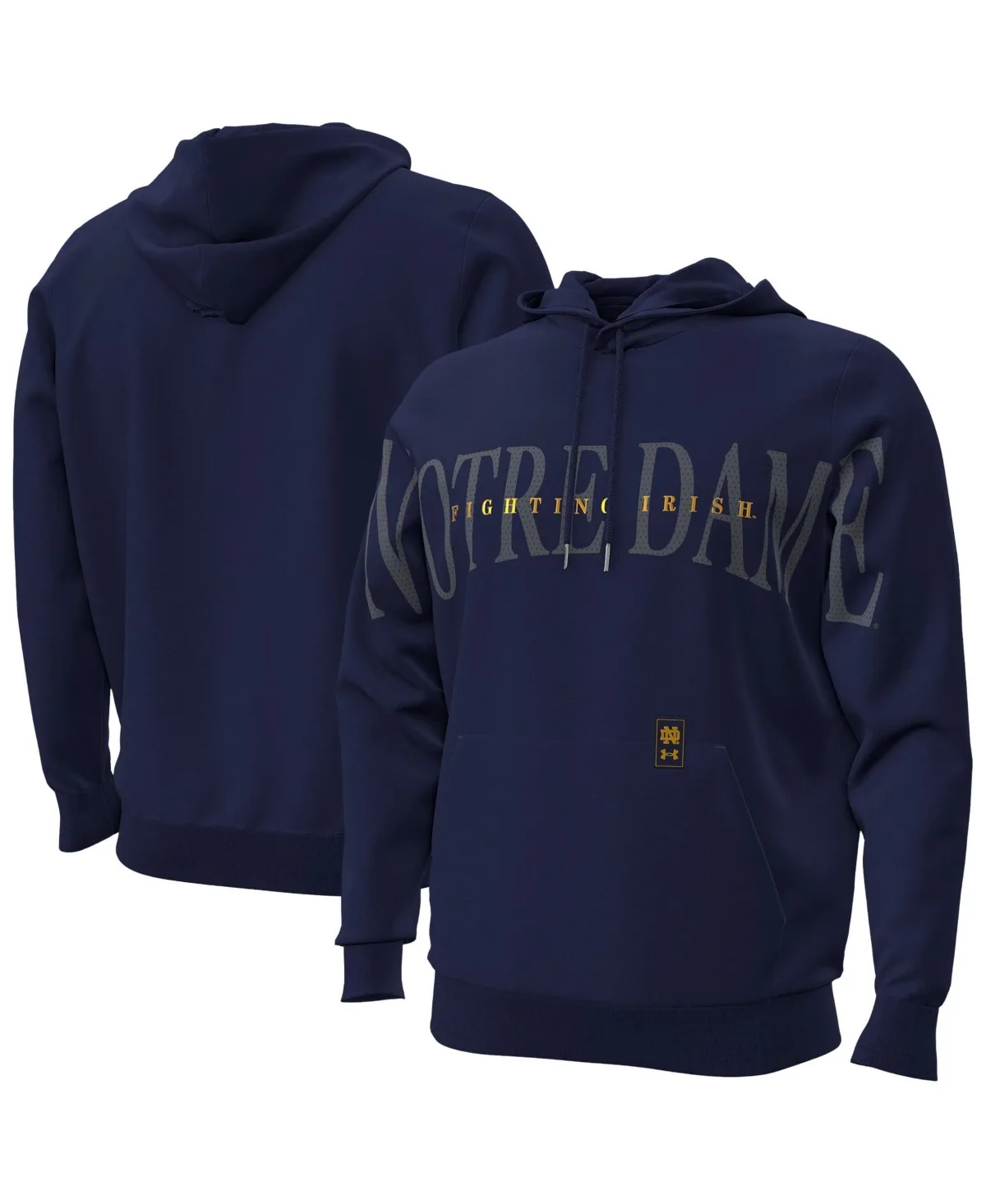 Notre Dame Fighting Irish 2026 Sideline Overlay Icon Fleece Hoodie by Under Armour