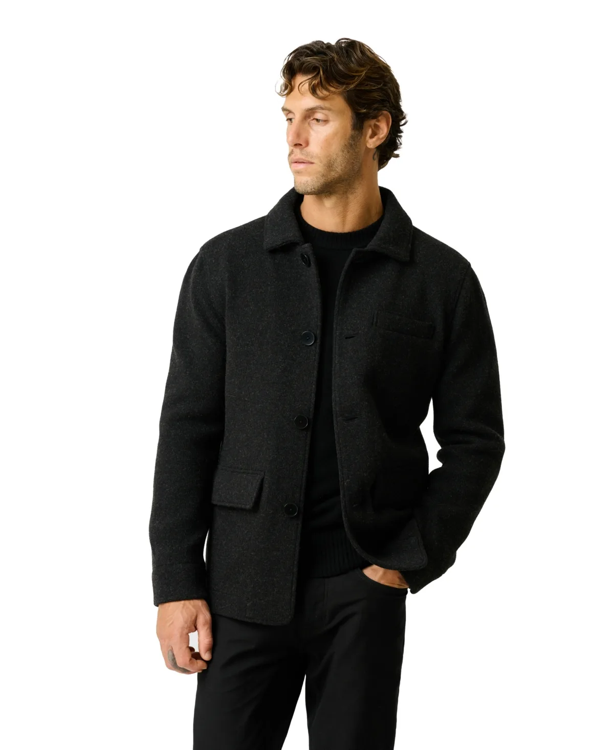 Wave Point Wool-Blend Regular-Fit Shirt Jacket by Rodd & Gunn