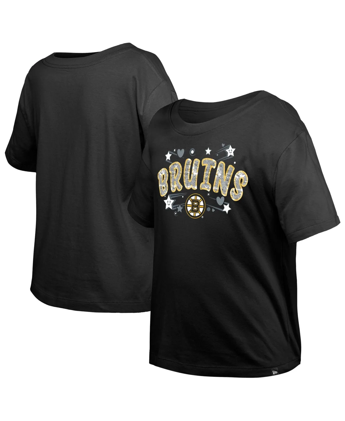 Boston Bruins Flip Sequin T-Shirt by New Era