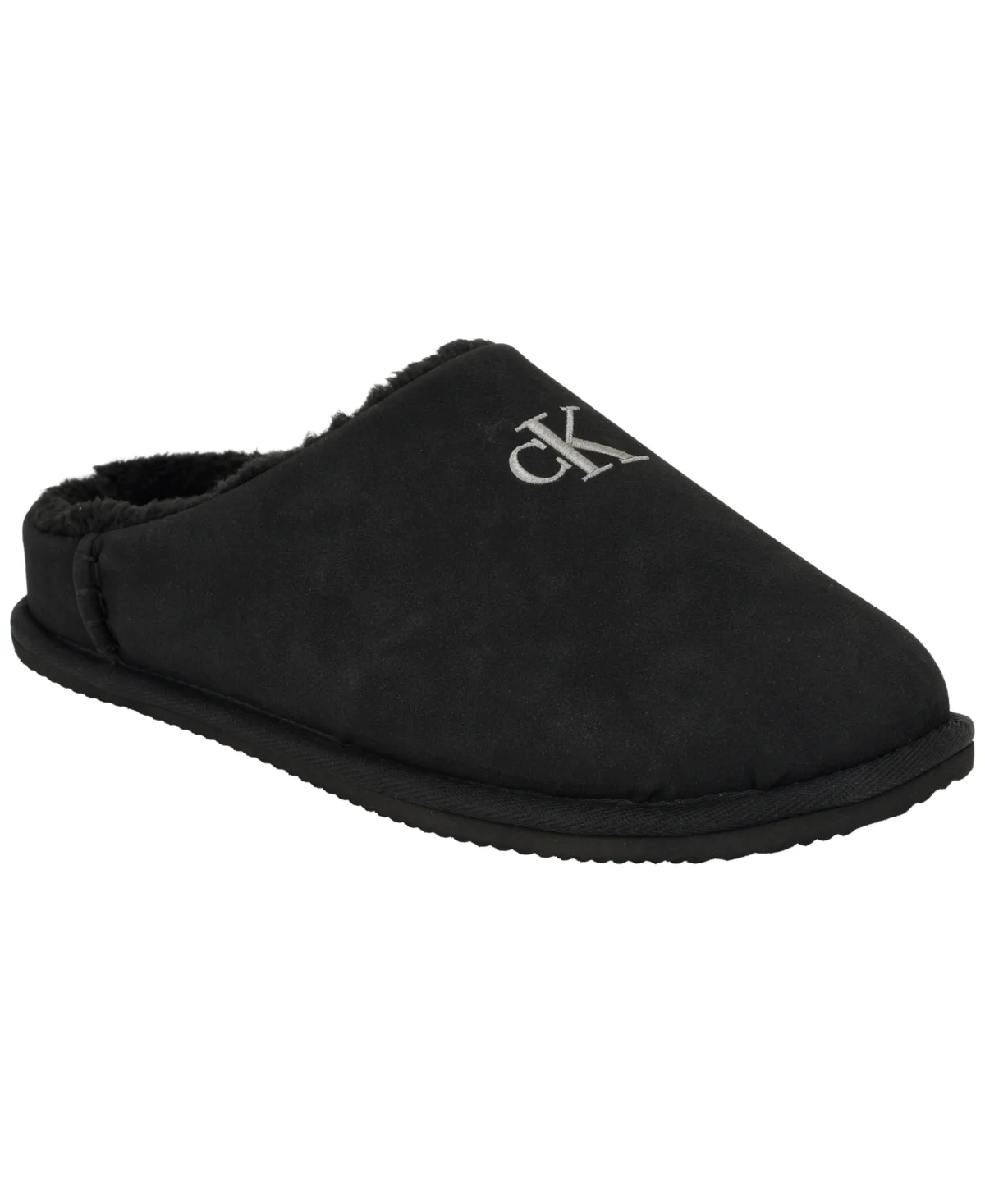 Rylen Faux Fur Closed Toe Slippers by Calvin Klein