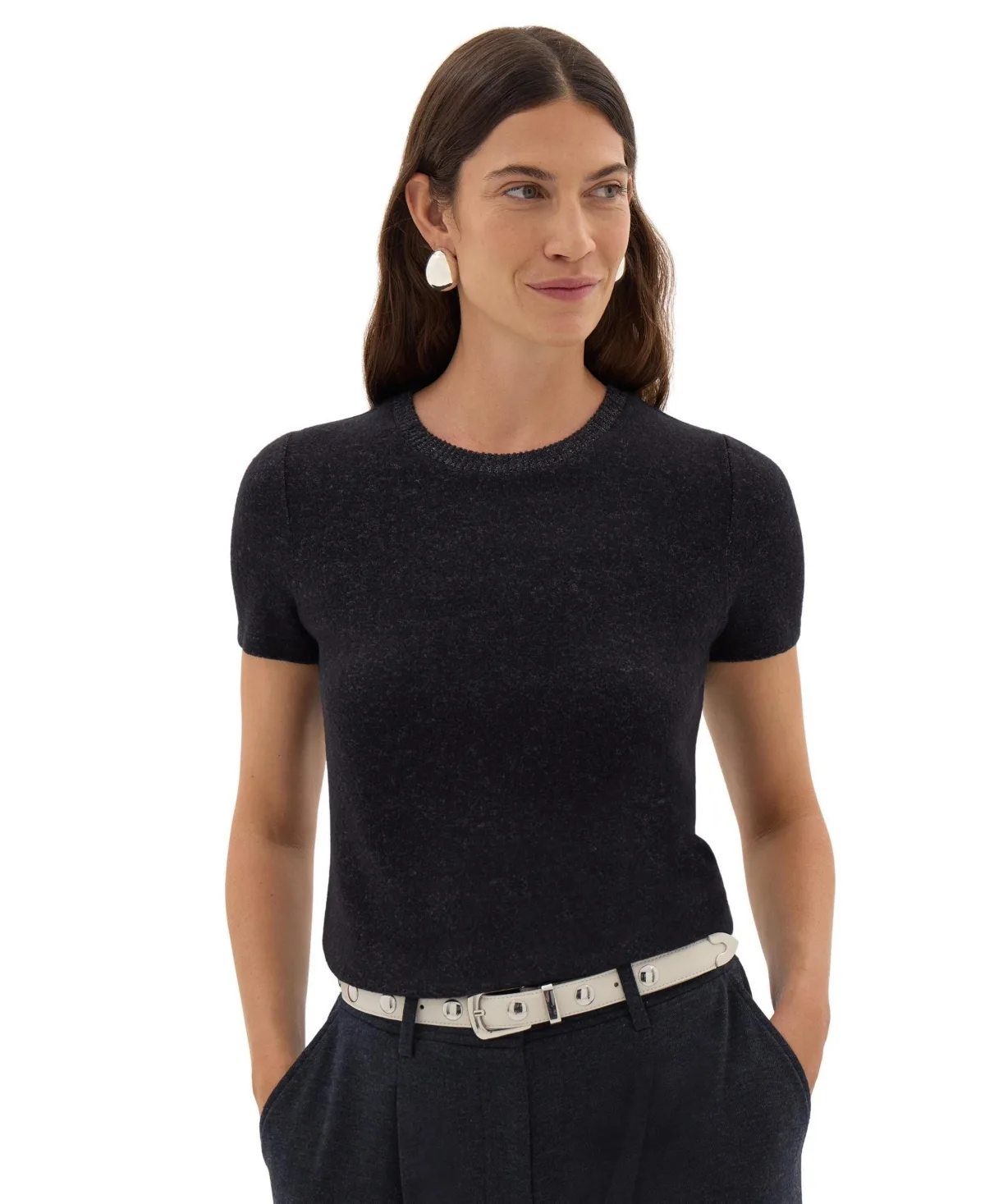 Elarae Short Sleeve Crew Neck Top by Hush