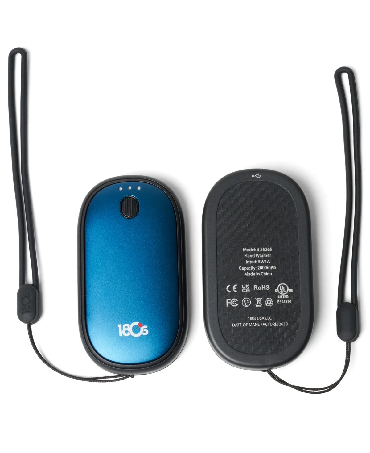 Rechargeable Magnetic Hand Warmers, 2-Piece Set by 180s