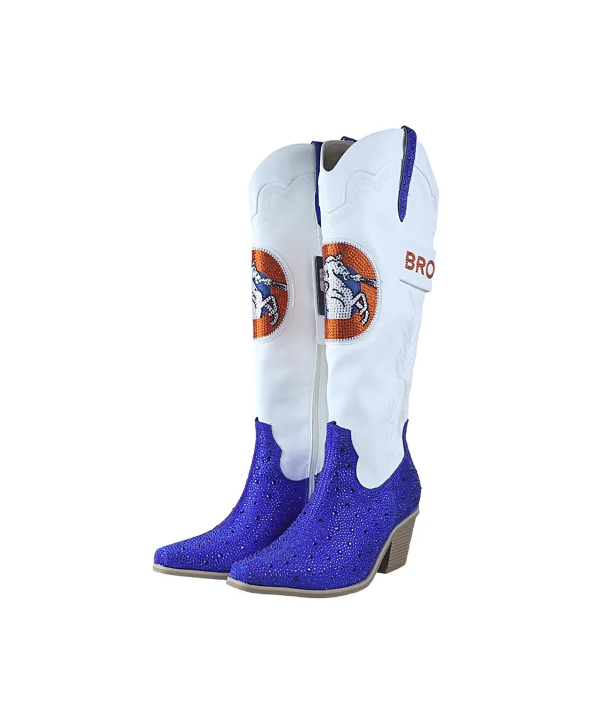 Denver Broncos Crystal Cowboy Boots by Fabgating by Cuce