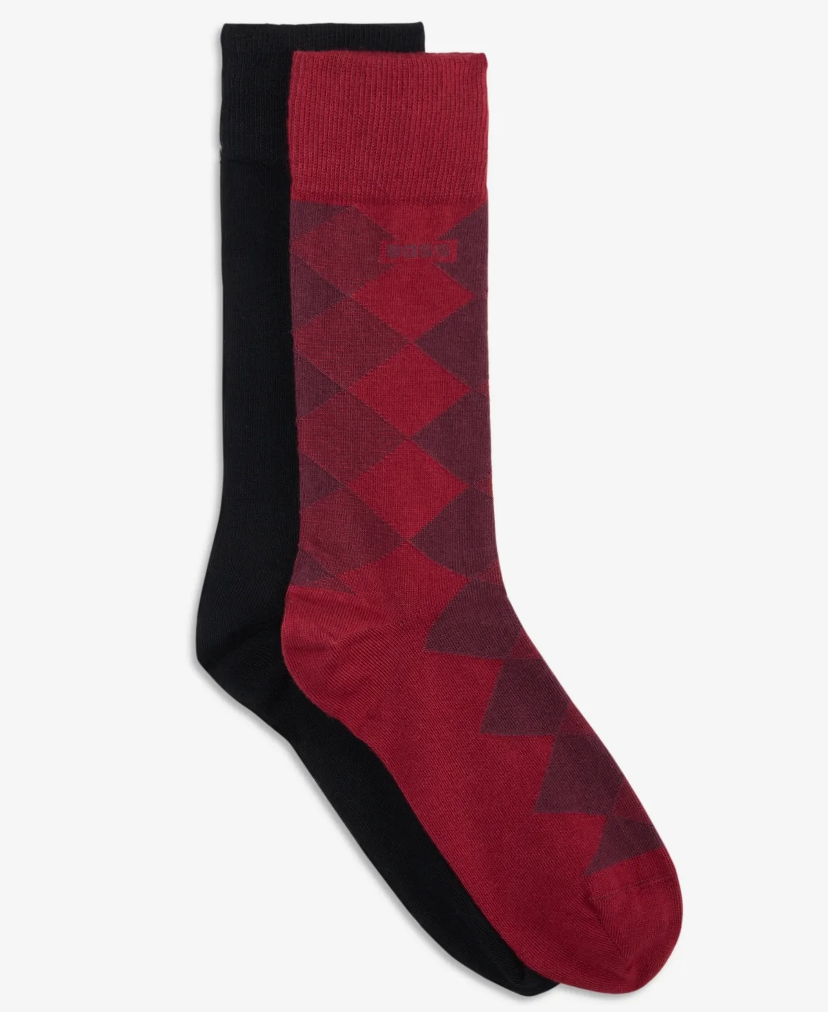 Argyle Pattern Crew Socks, 2-Pack by Hugo Boss