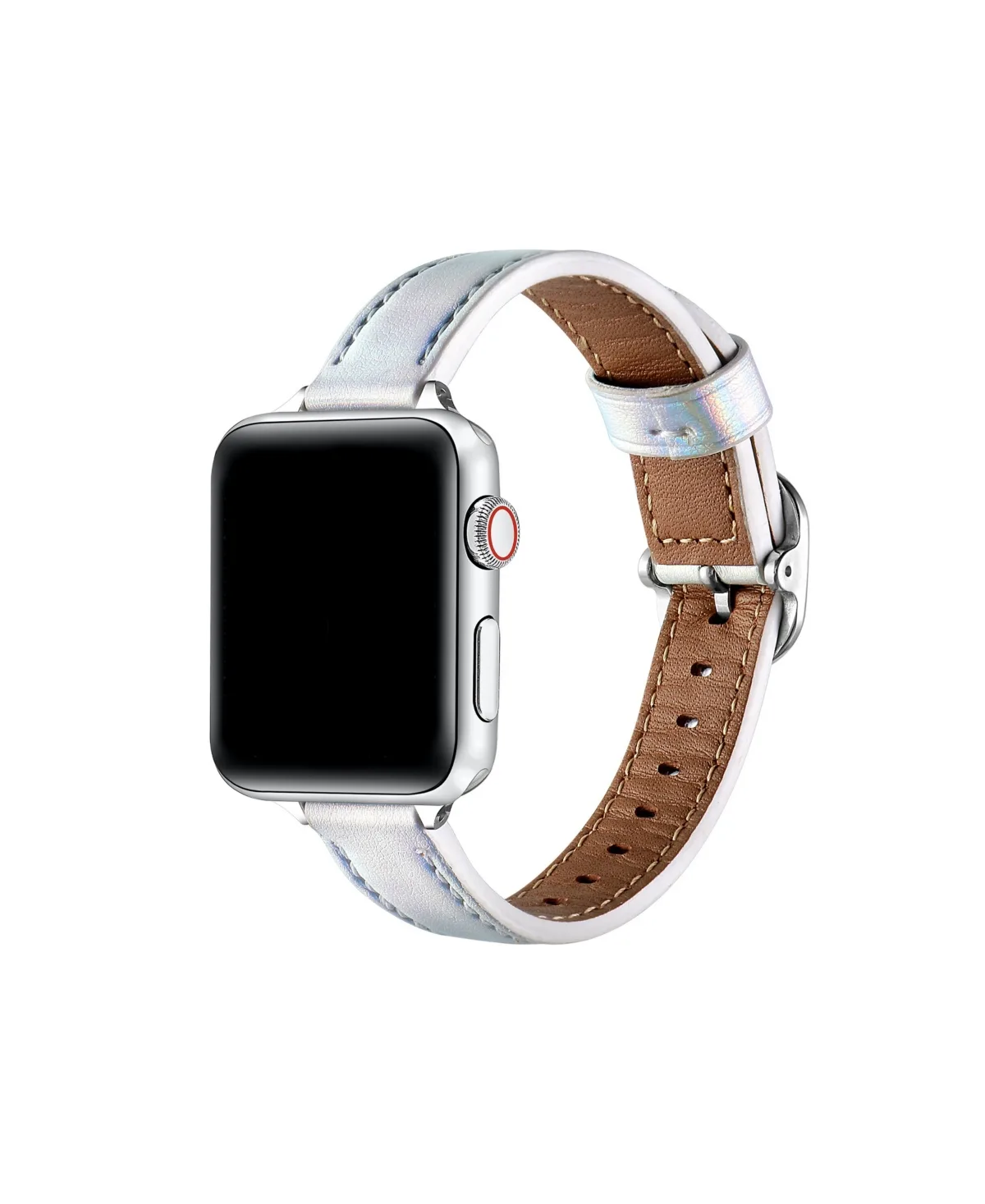 Carmen Skinny Metallic Leather Band for Apple Watch by Posh Tech