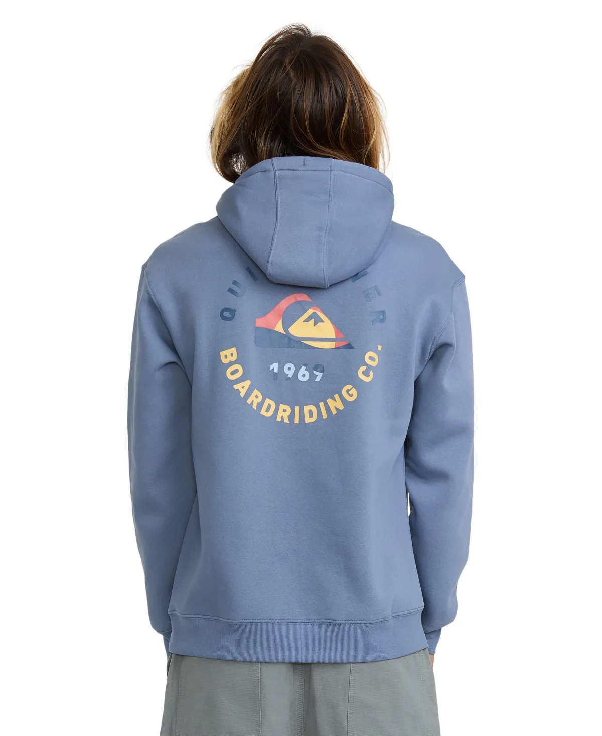 Beach Badge Graphic Pullover Hoodie with Kangaroo Pocket by Quiksilver
