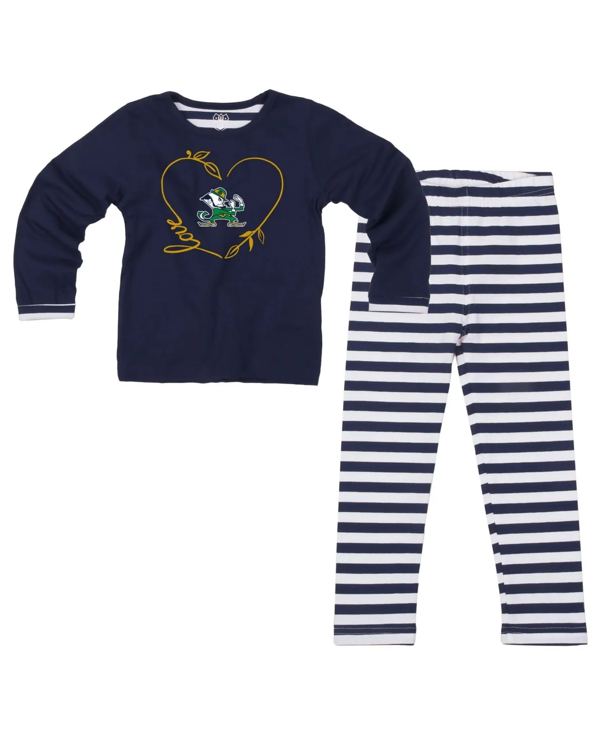 Notre Dame Fighting Irish Long-Sleeves Top and Pants, 2-Piece Set by Wes & Willy
