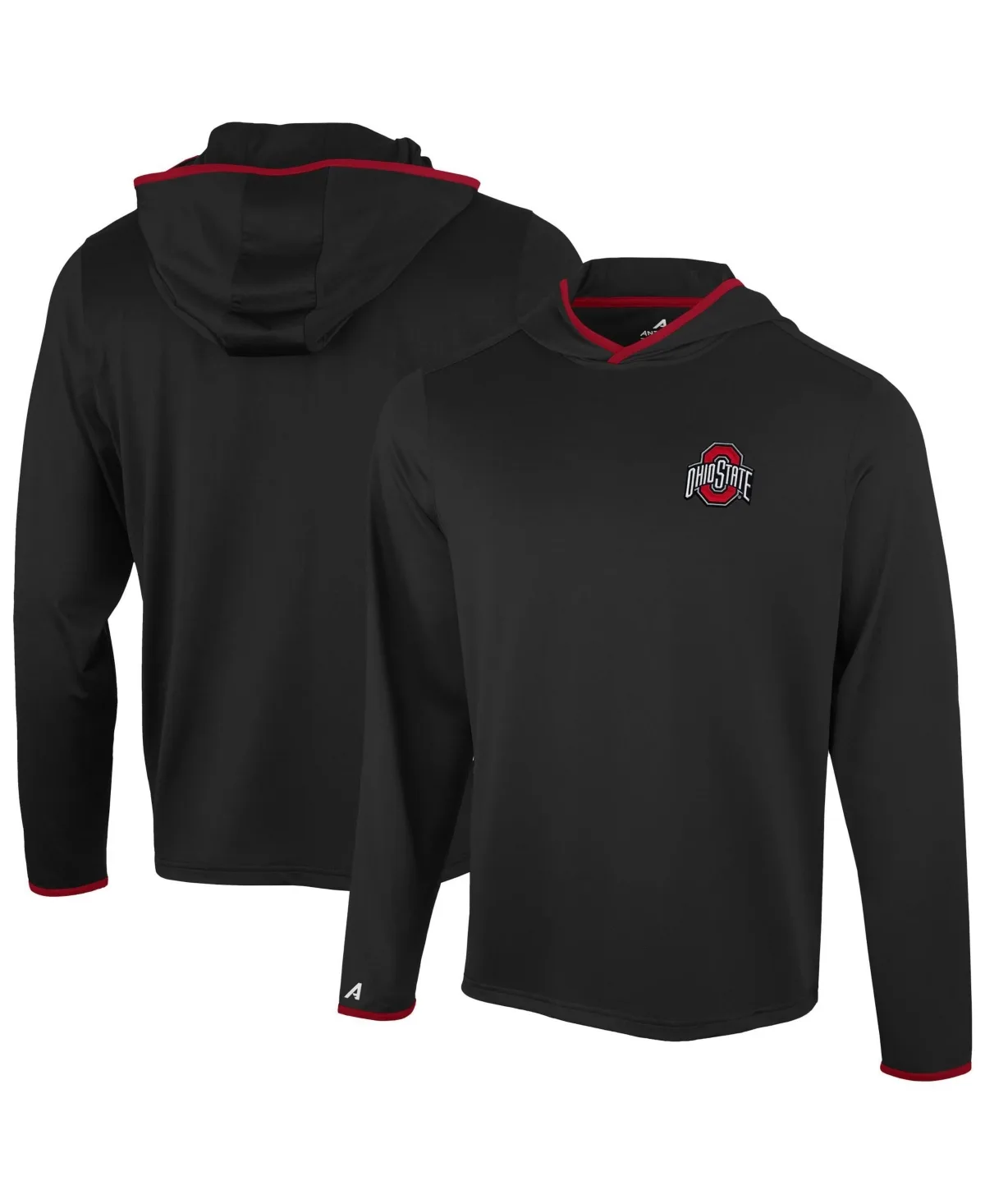 Ohio State Buckeyes Brink Color Pop Long-Sleeves Hoodie T-Shirt by Antigua