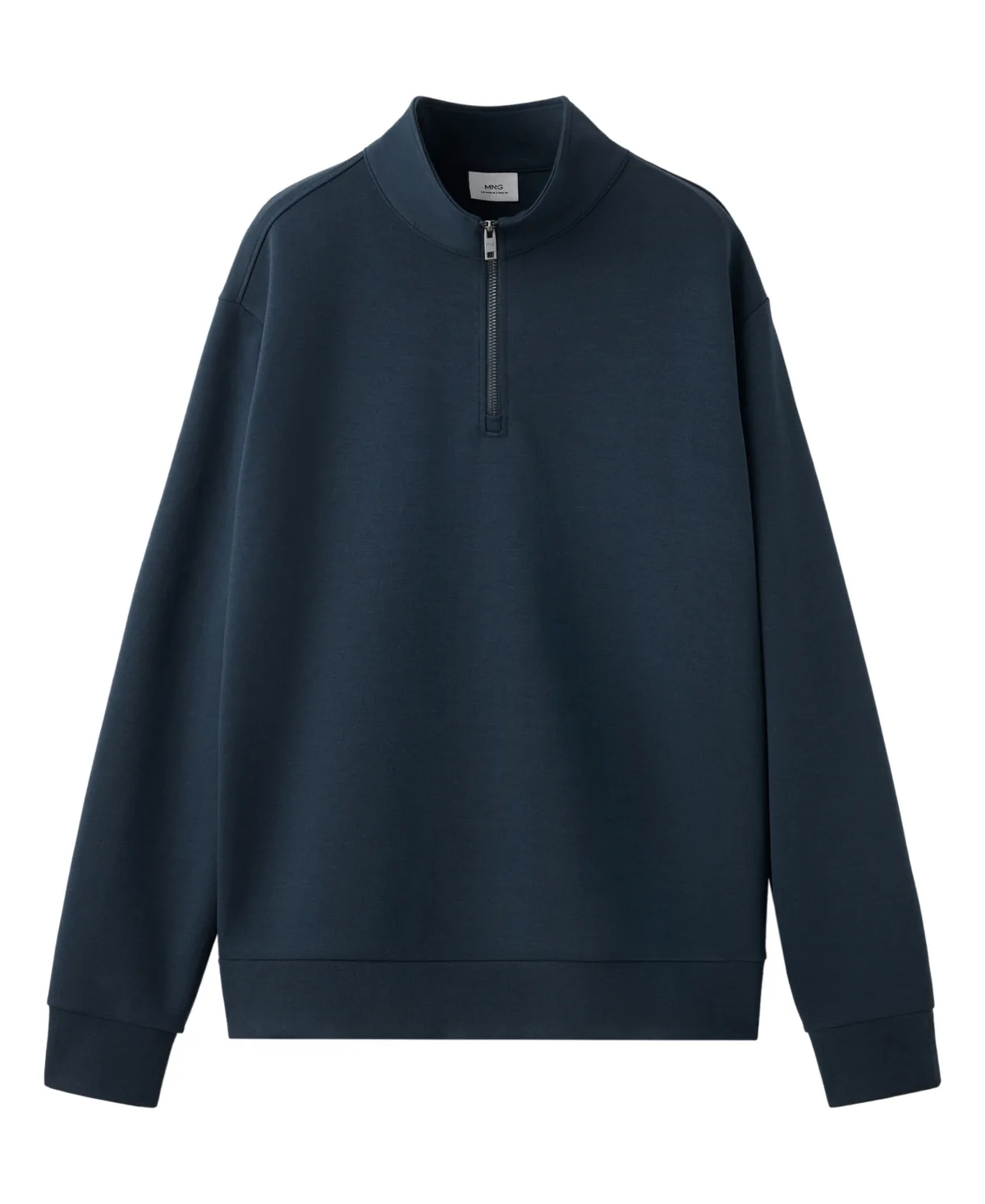 Winny Quarter-Zip Mock-Neck Sweatshirt by Mango