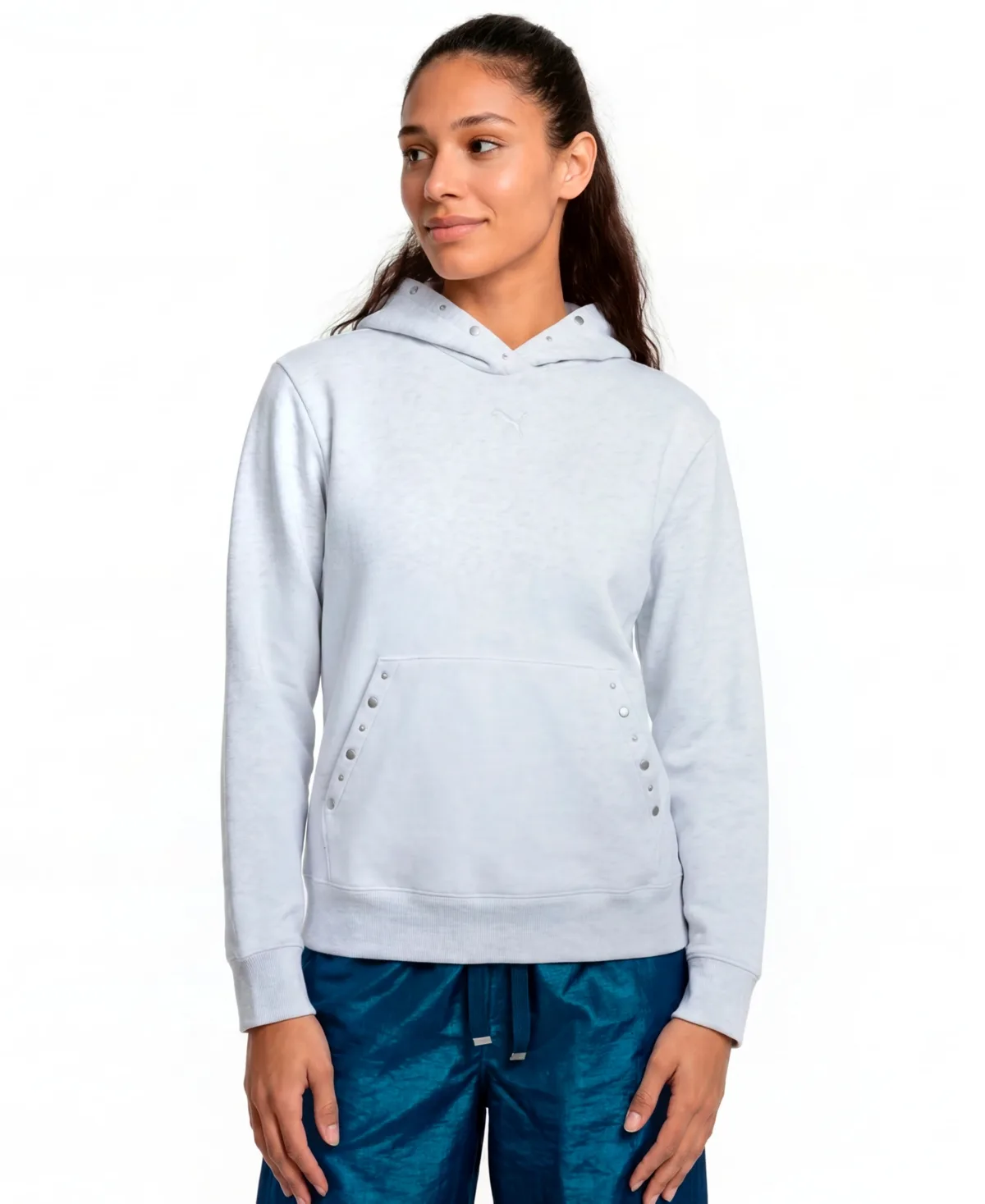 Ess Elevated Studded Fleece Hoodie by PUMA