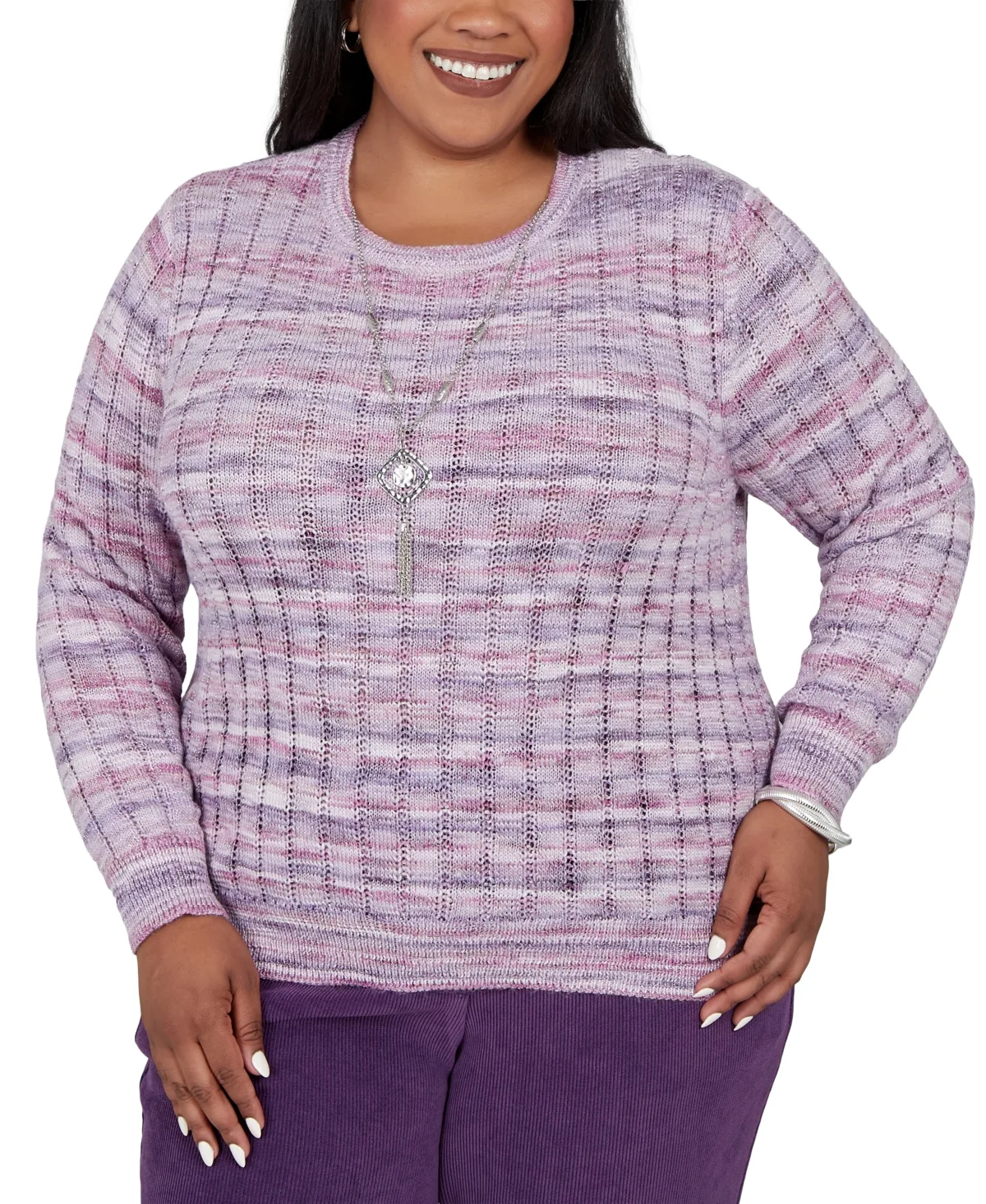 Lightweight Crewneck Pullover Sweater by Alfred Dunner