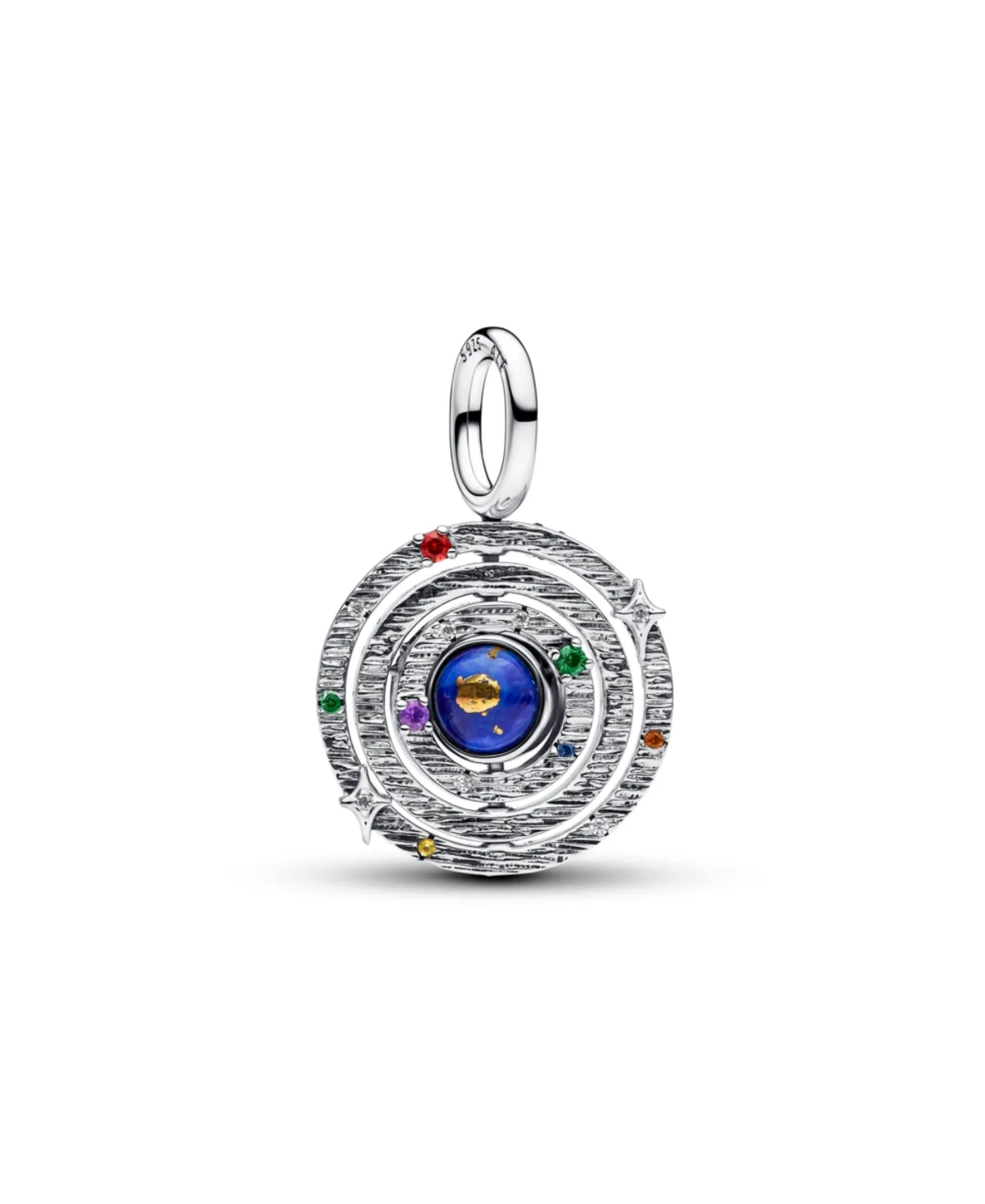 Multi-Stone Imitation Lapis Lazuli Spinning Armillary Sphere Charm by Pandora