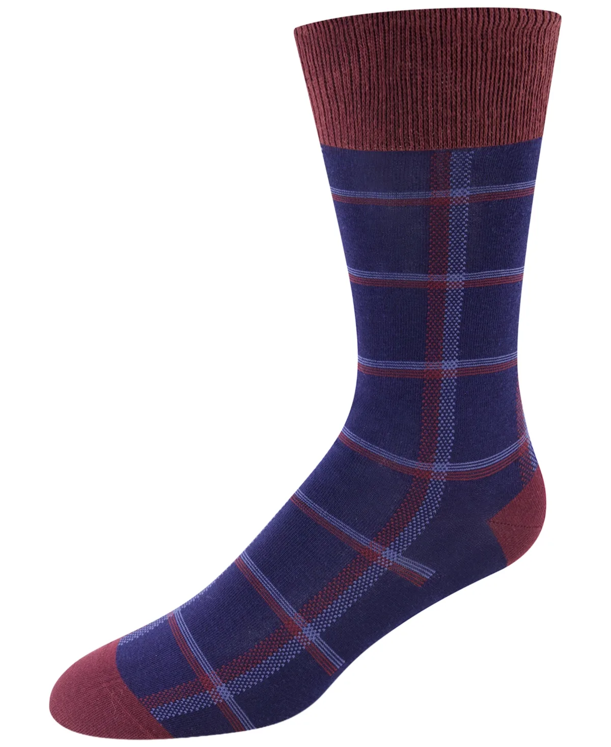 Dress Plaid Stretch Crew Socks by COLE HAAN