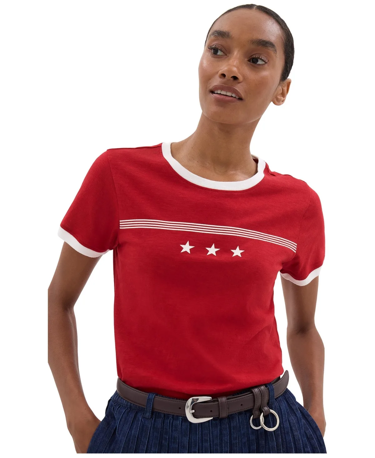 Hush Star Ringer Slim T-Shirt by Hush