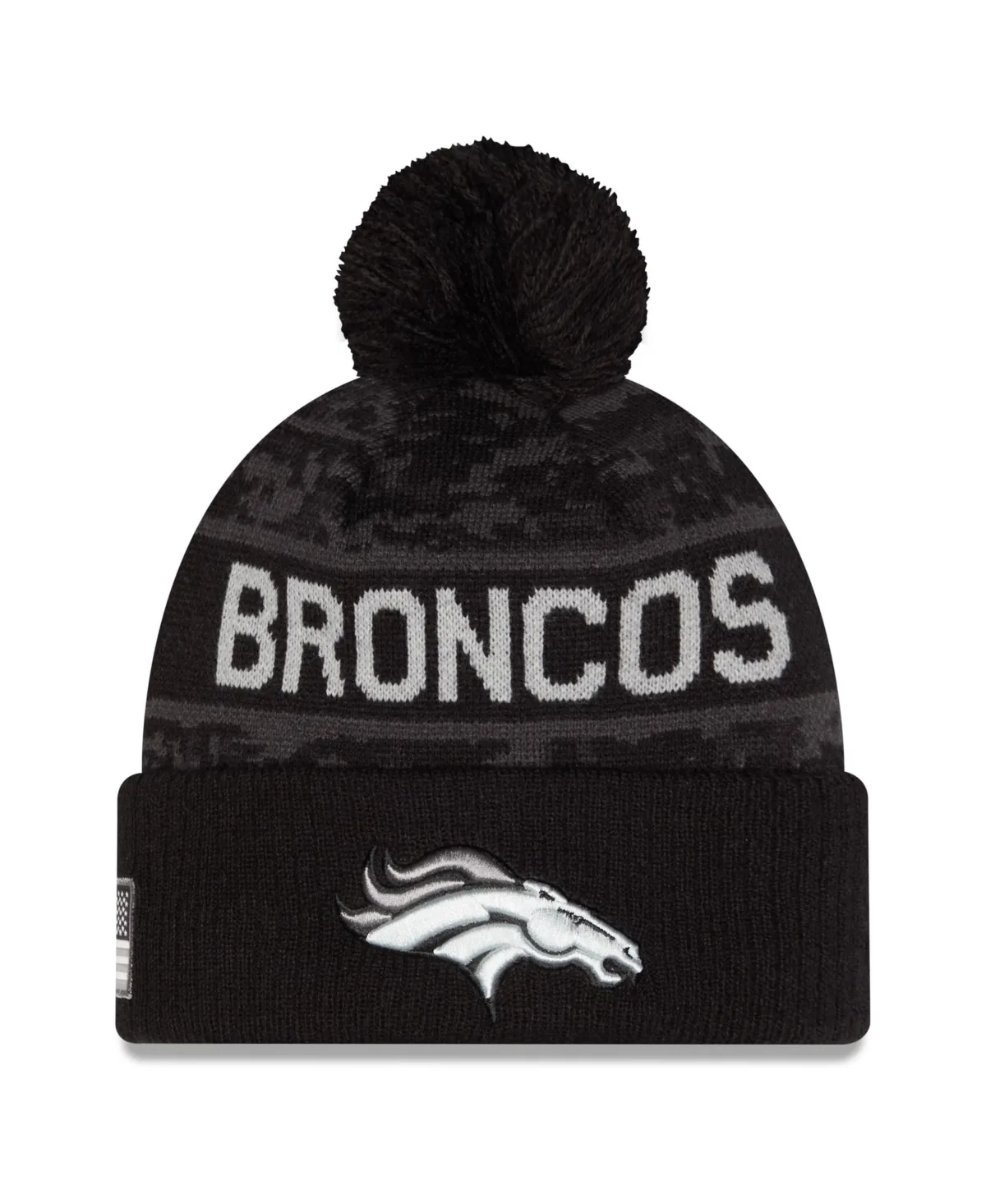 Denver Broncos 2026 Salute to Service Cuffed Knit with Pom Hat by New Era