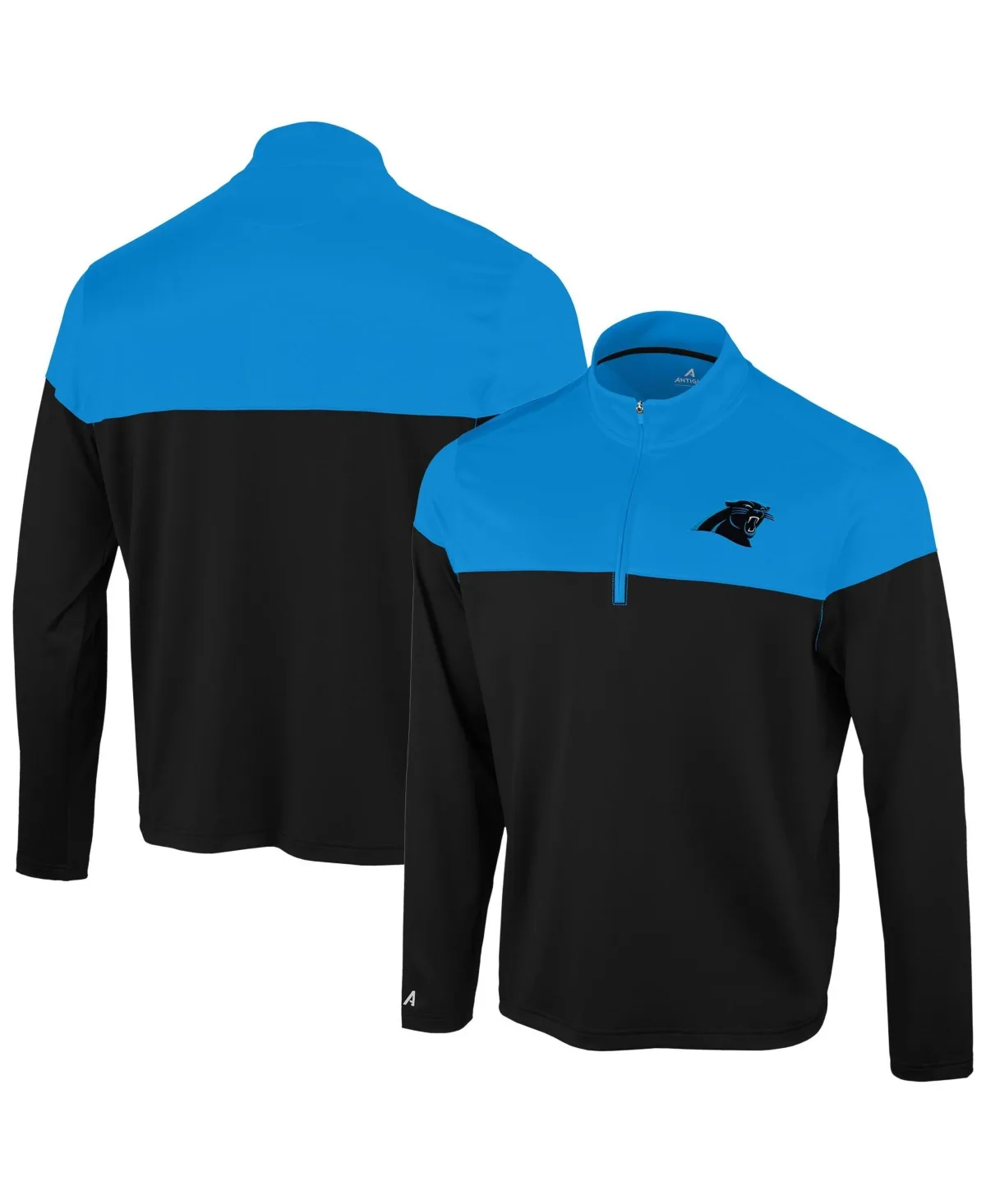 Antigua Carolina Panthers Hinder Quarter-Zip Pullover by Antigua