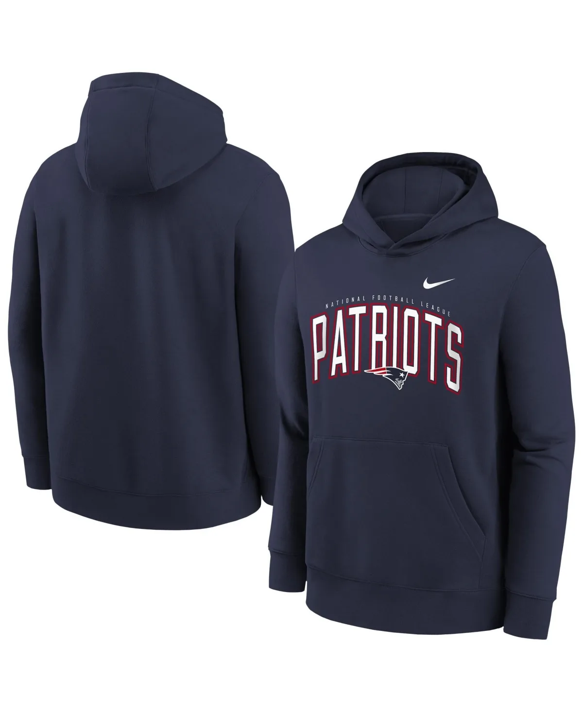 New England Patriots Logo Arch Fleece Hoodie by Nike