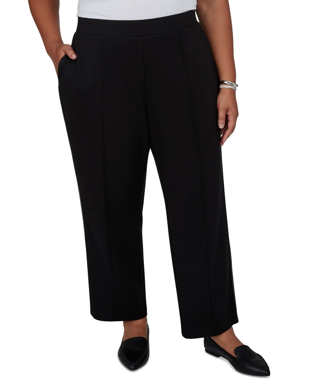 Classics Straight Pull-On Cropped Pants by Alfred Dunner