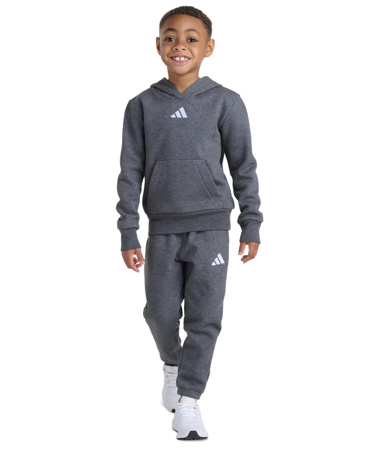 Long-Sleeve Hooded Fleece Pullover and Jogger, 2-Piece Set by adidas