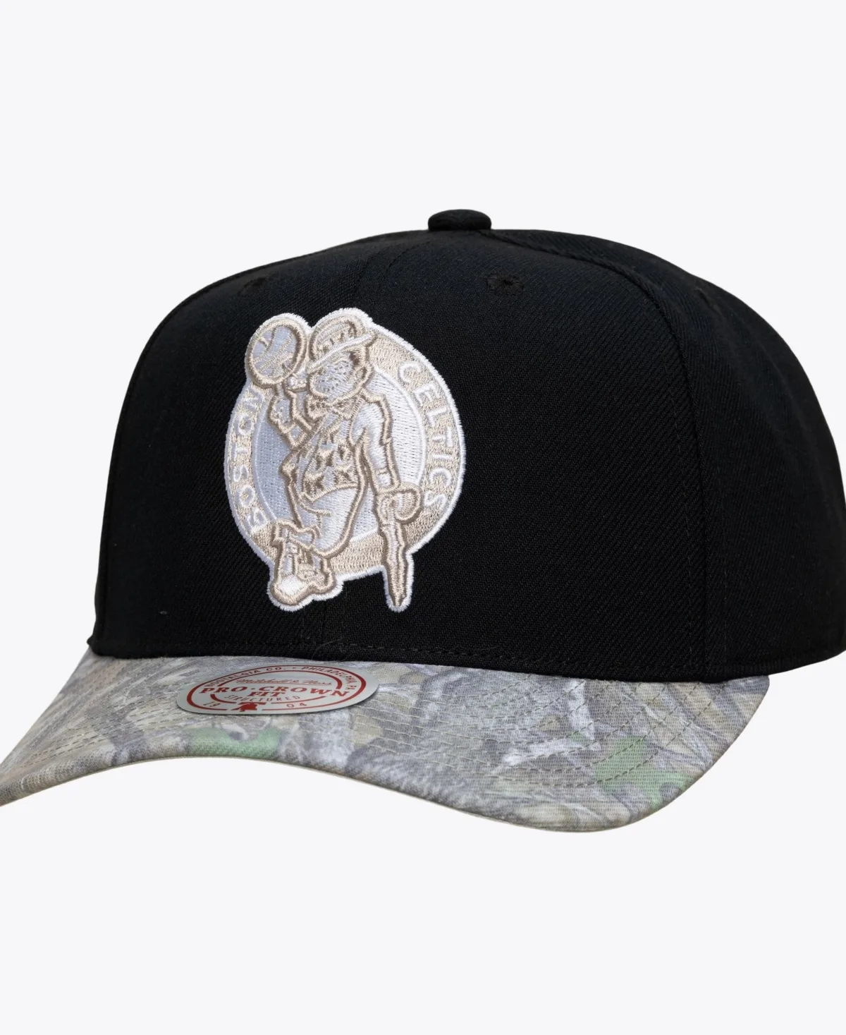 Boston Celtics Midnight Timber Pro Crown Snapback Hat by Mitchell & Ness