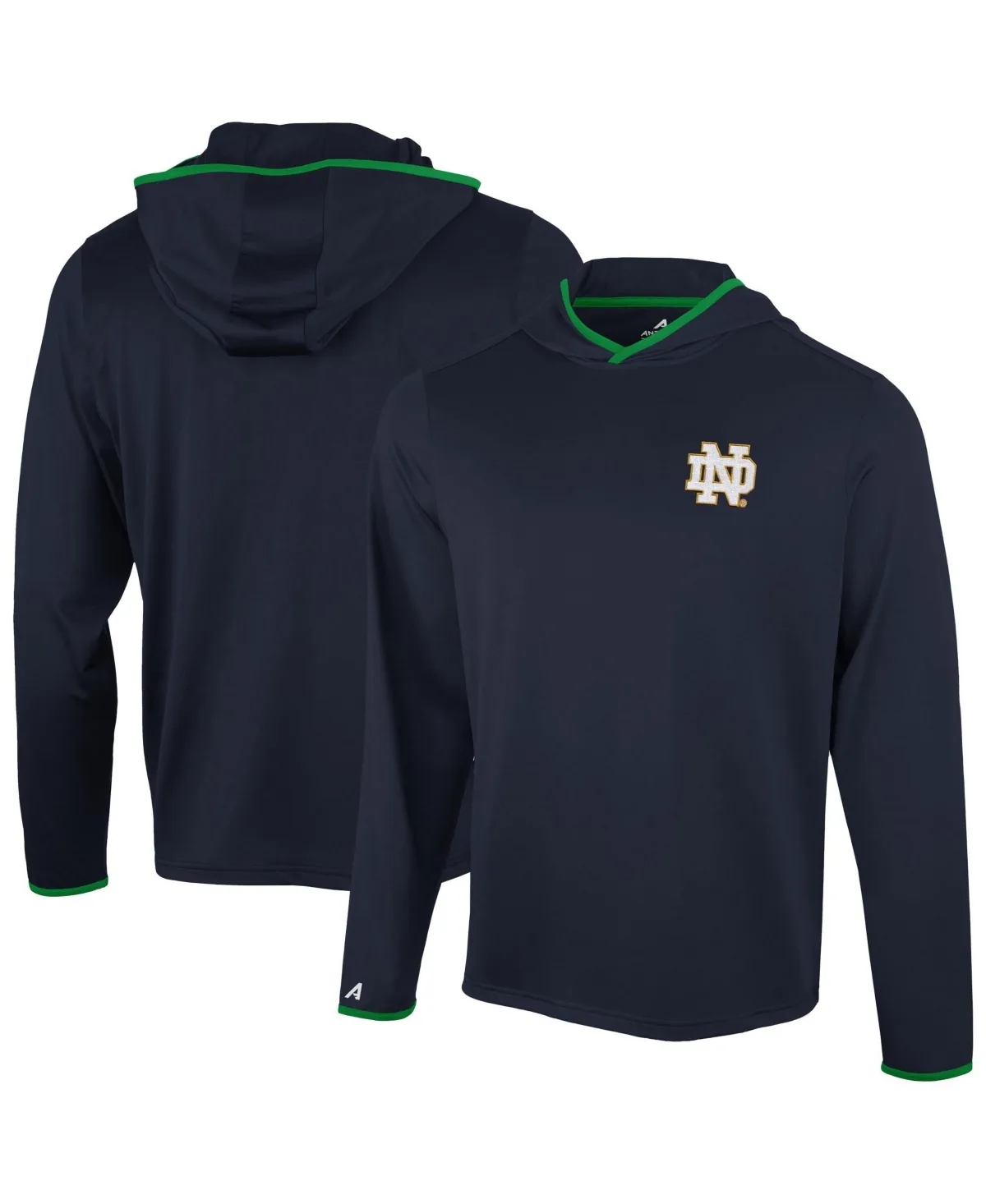Notre Dame Fighting Irish Brink Color Pop Long-Sleeve Hoodie T-Shirt by Antigua