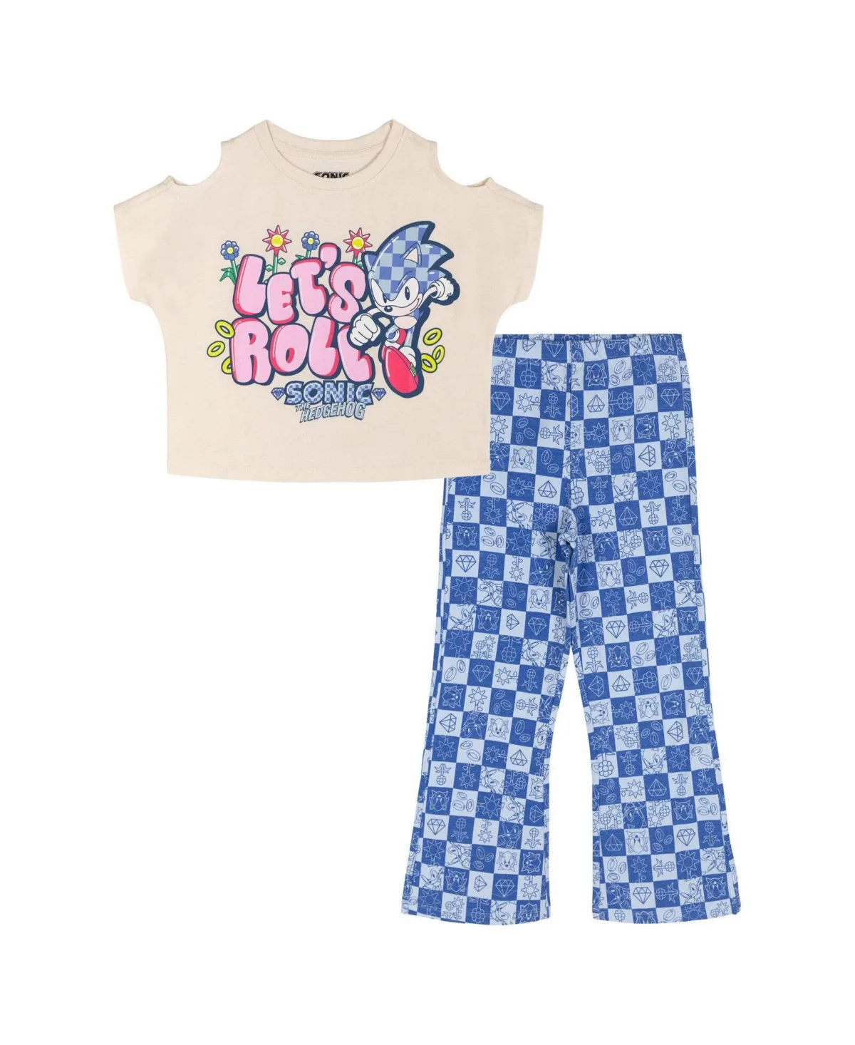 Sonic the Hedgehog 2-Piece T-Shirt and Flare Leggings Set by Sonic the Hedgehog