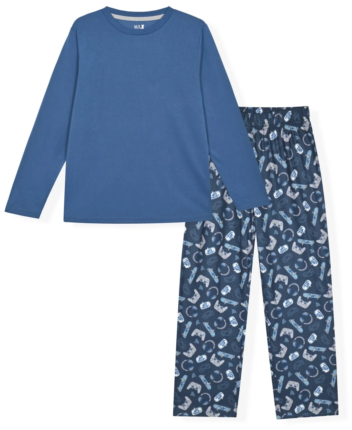 Long-Sleeve Flame-Resistant Knit Pajama, 2-Piece Set by Max & Olivia