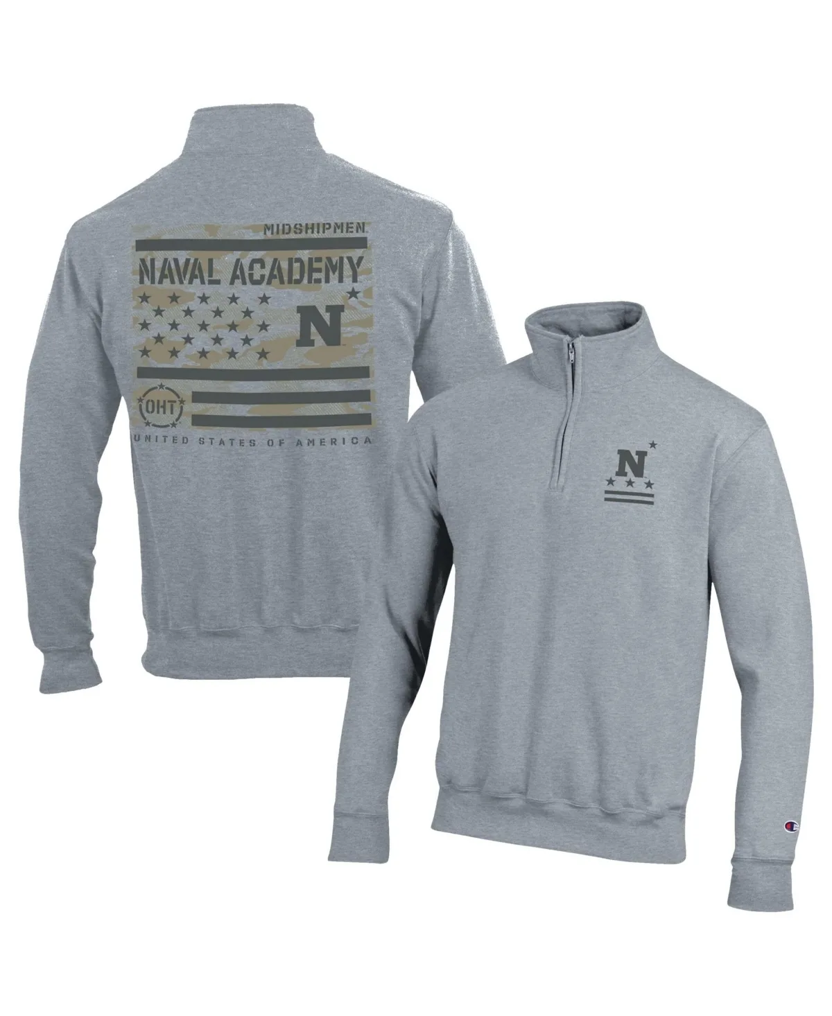 Navy Midshipmen Operation Hat Trick Flag Power Blend Fleece Quarter-Zip Pullover by Champion