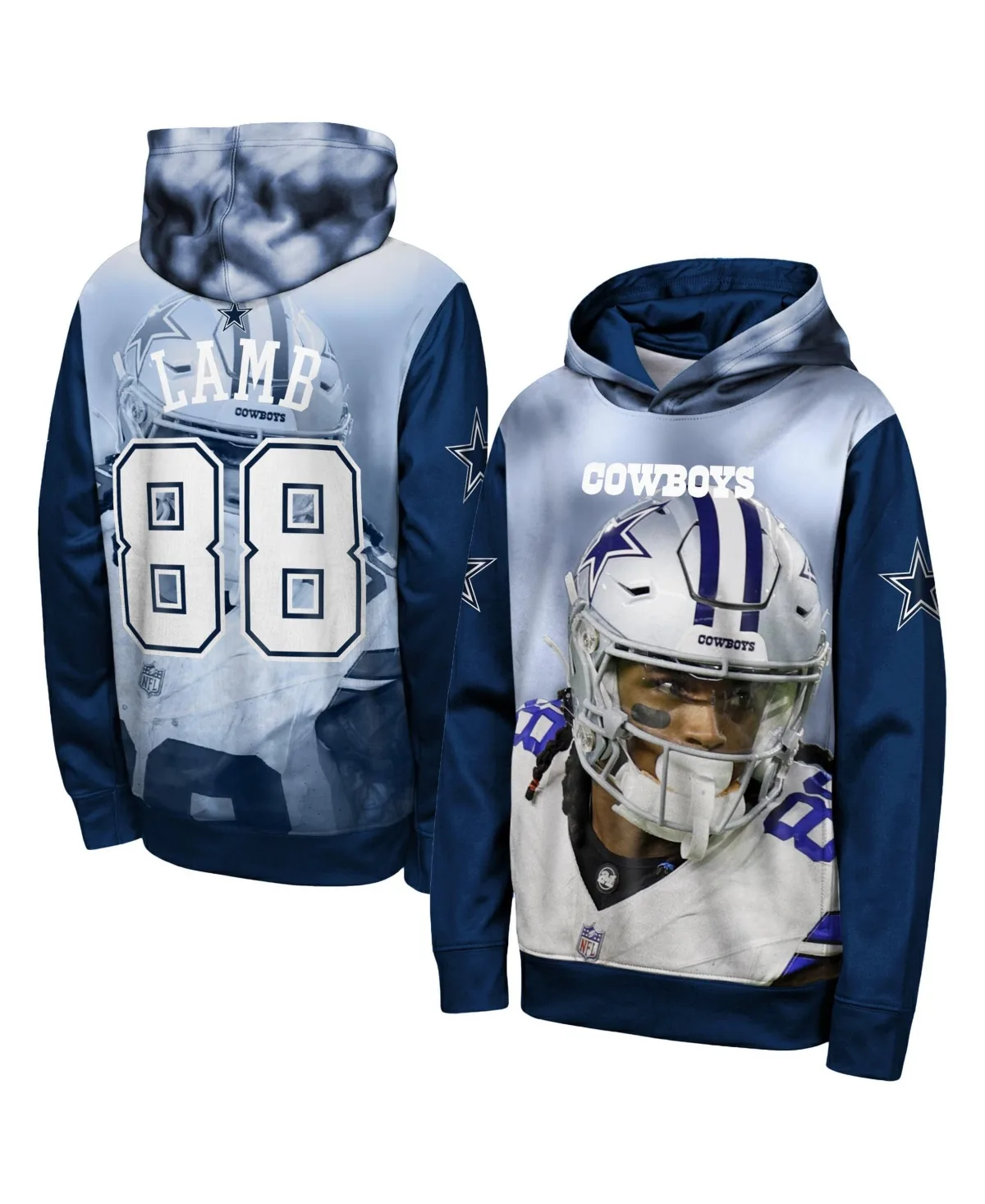 CeeDee Lamb Dallas Cowboys Peak Performance Name & Number Hoodie by Outerstuff