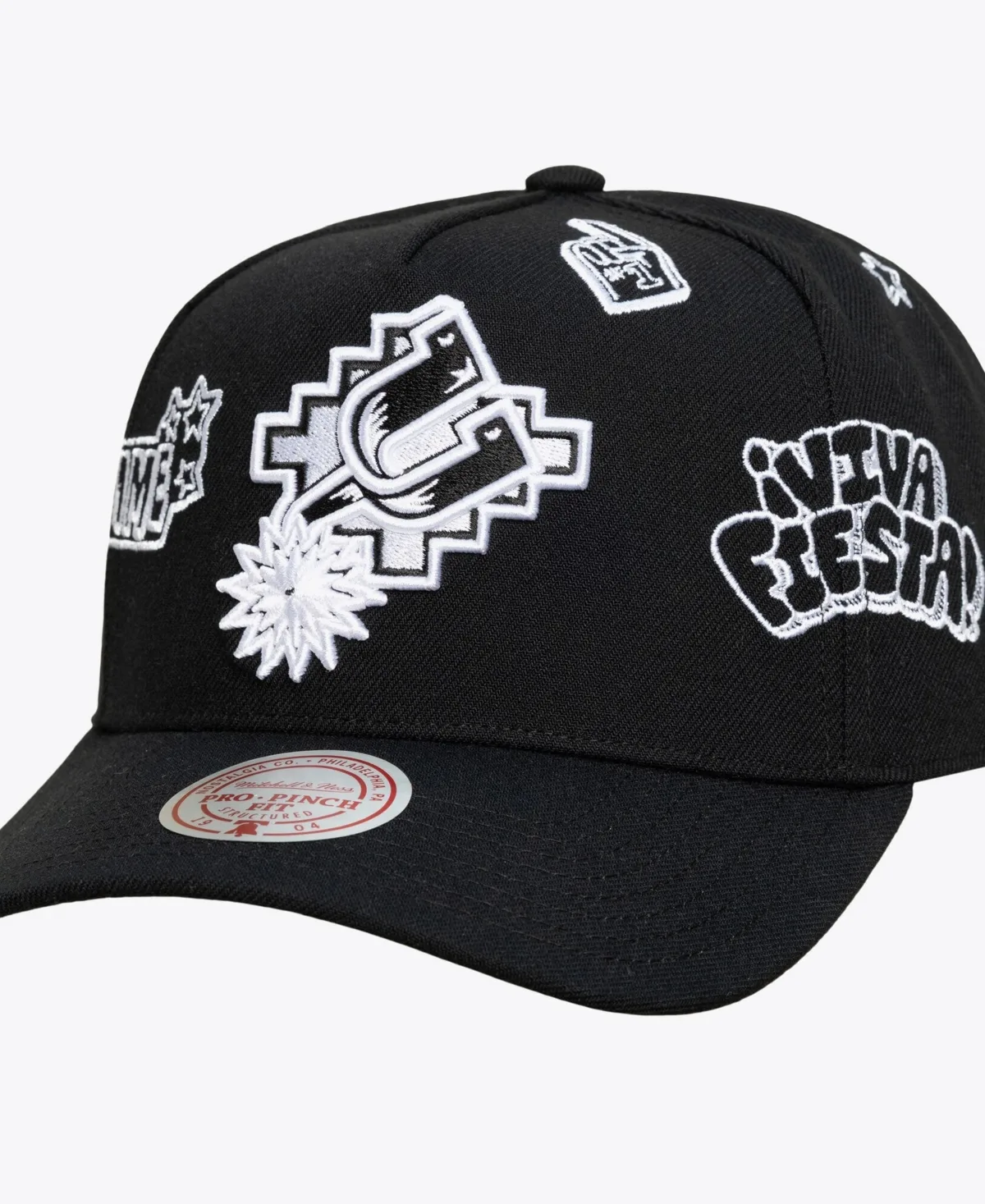 San Antonio Spurs Hardwood Classics Downtown Doodle Pro Snapback Hat by Mitchell & Ness