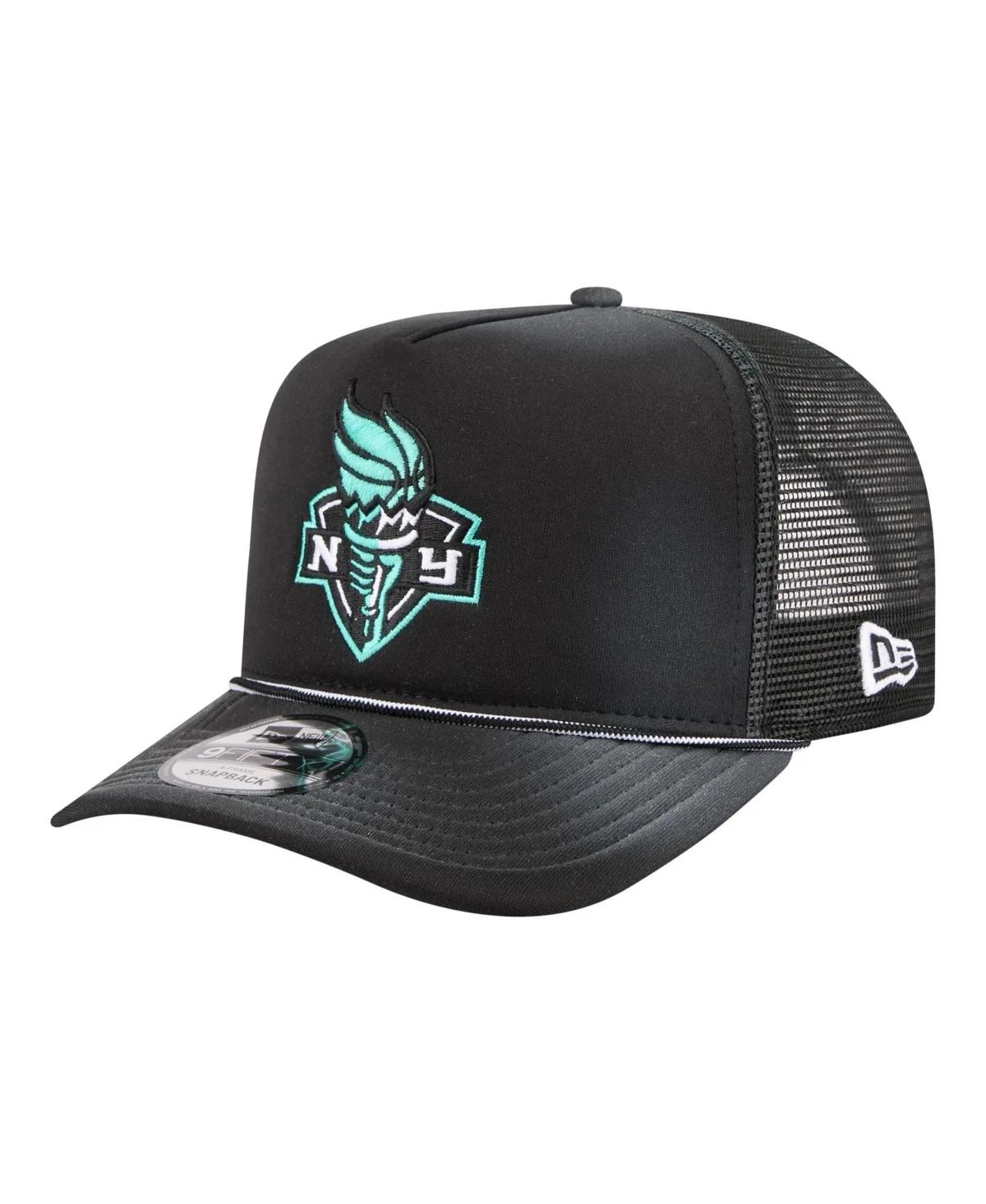 New York Liberty Worn Foam Front 9FIFTY A-Frame Trucker Rope Snapback Hat by New Era