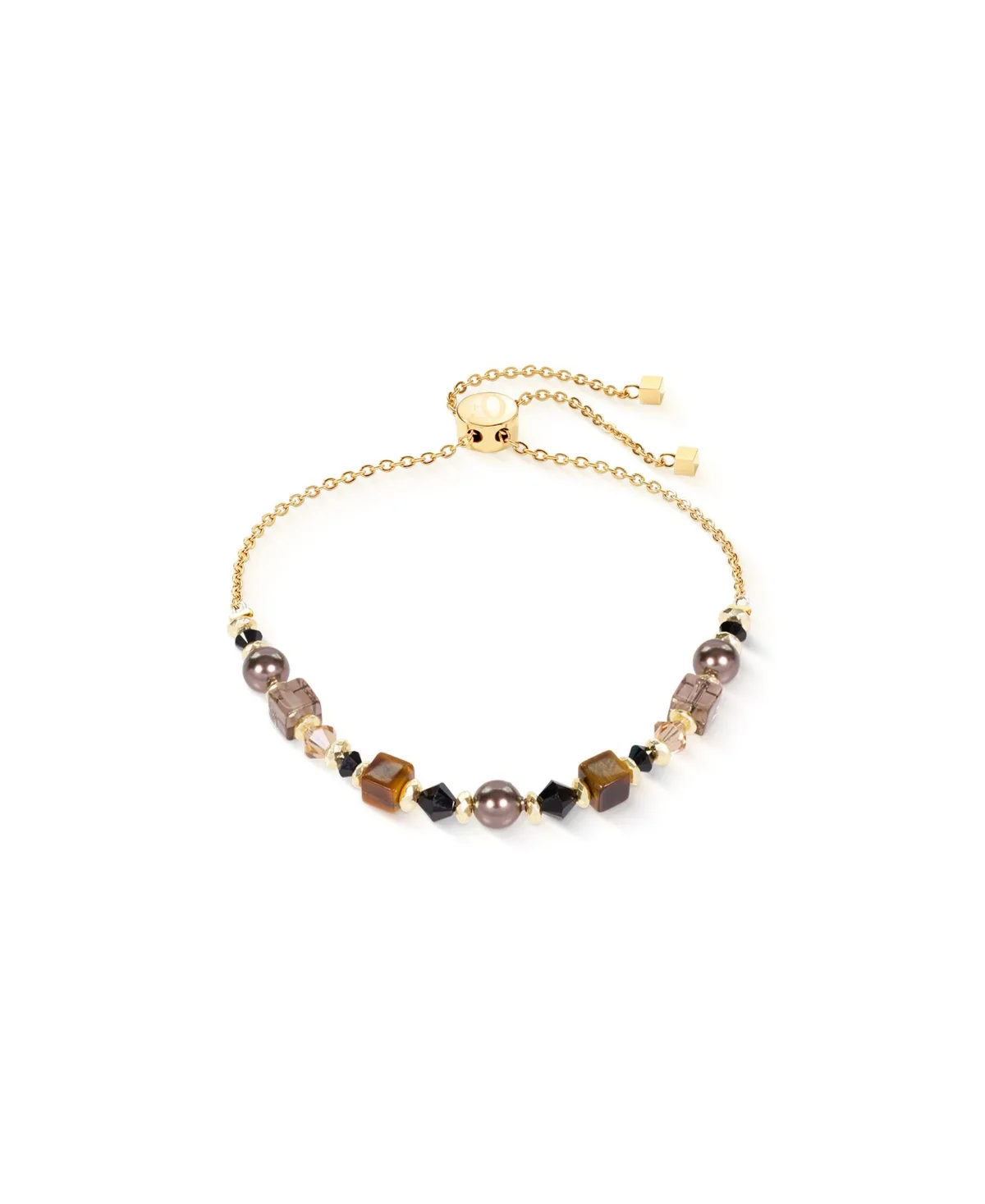 Multi-Stone Gold-Tone Earth Bracelet by Coeur De Lion