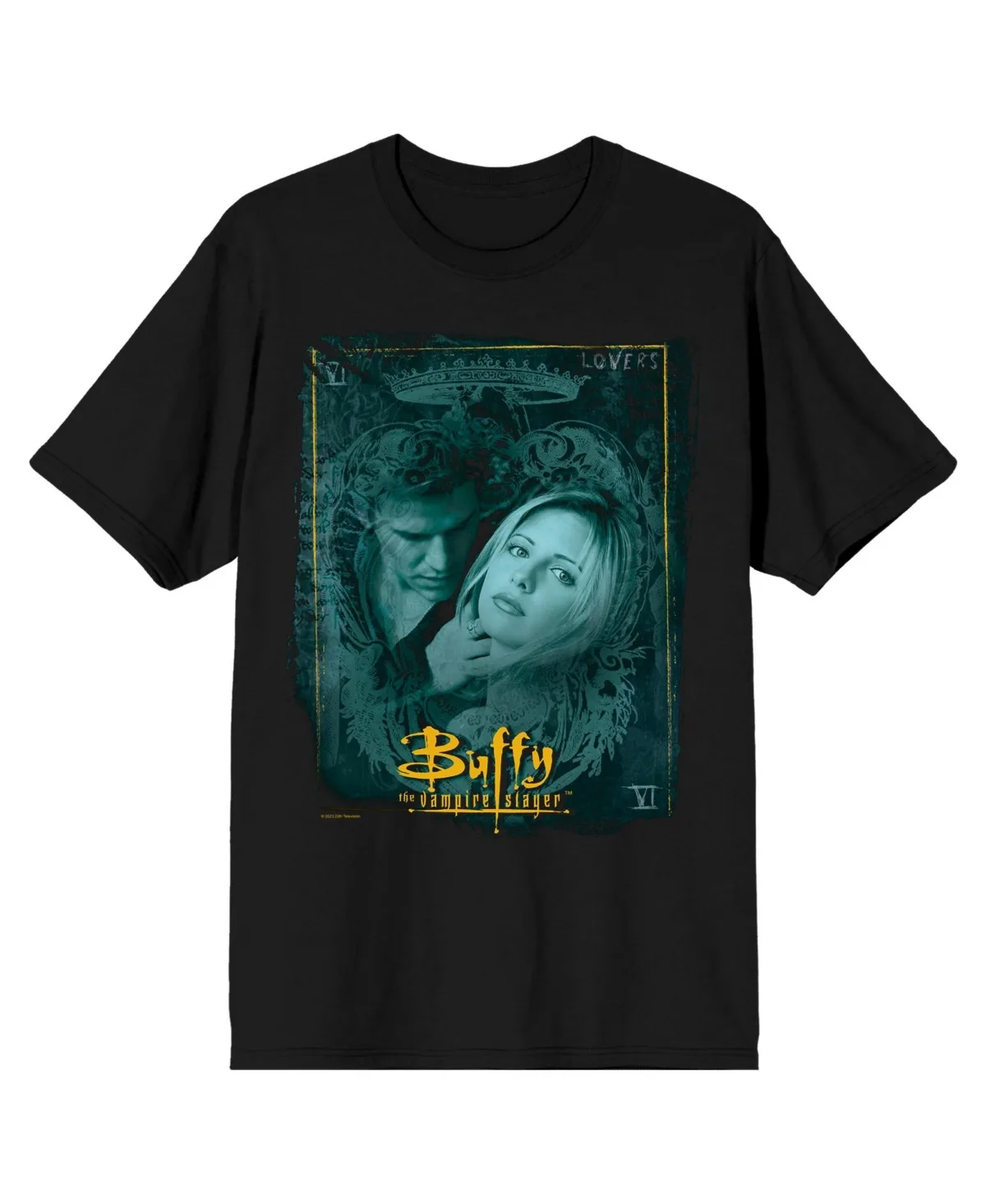 Buffy Anne & Angel Crew Neck Short Sleeve T-Shirt by Buffy the Vampire Slayer