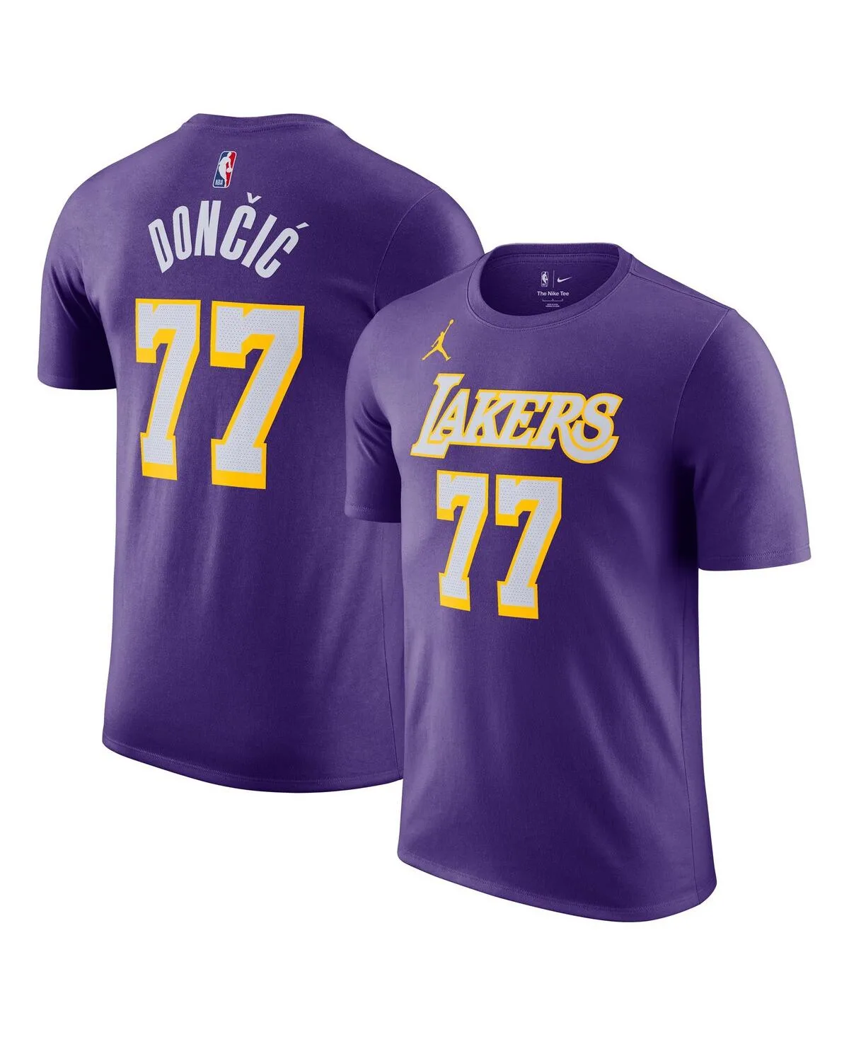 Luka Doncic Los Angeles Lakers Name Number T-Shirt by Jordan