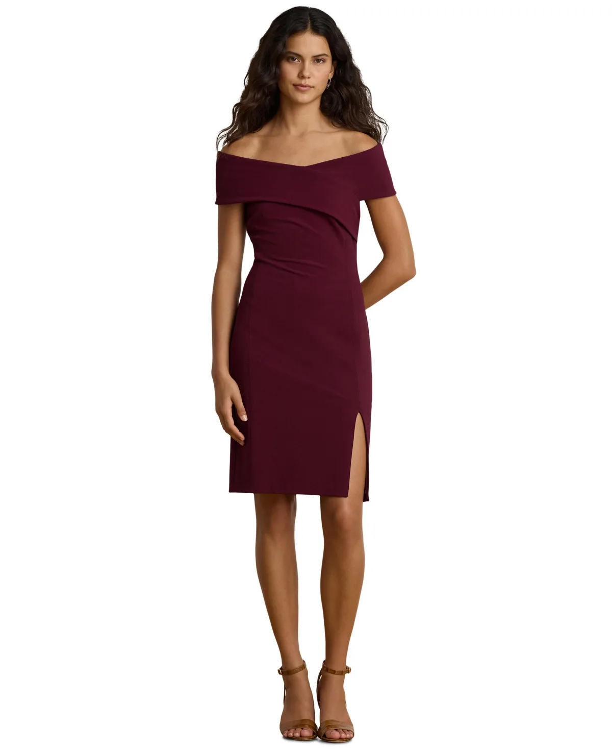 Lauren Ralph Lauren Faille Off-the-Shoulder Cocktail Dress by Ralph Lauren