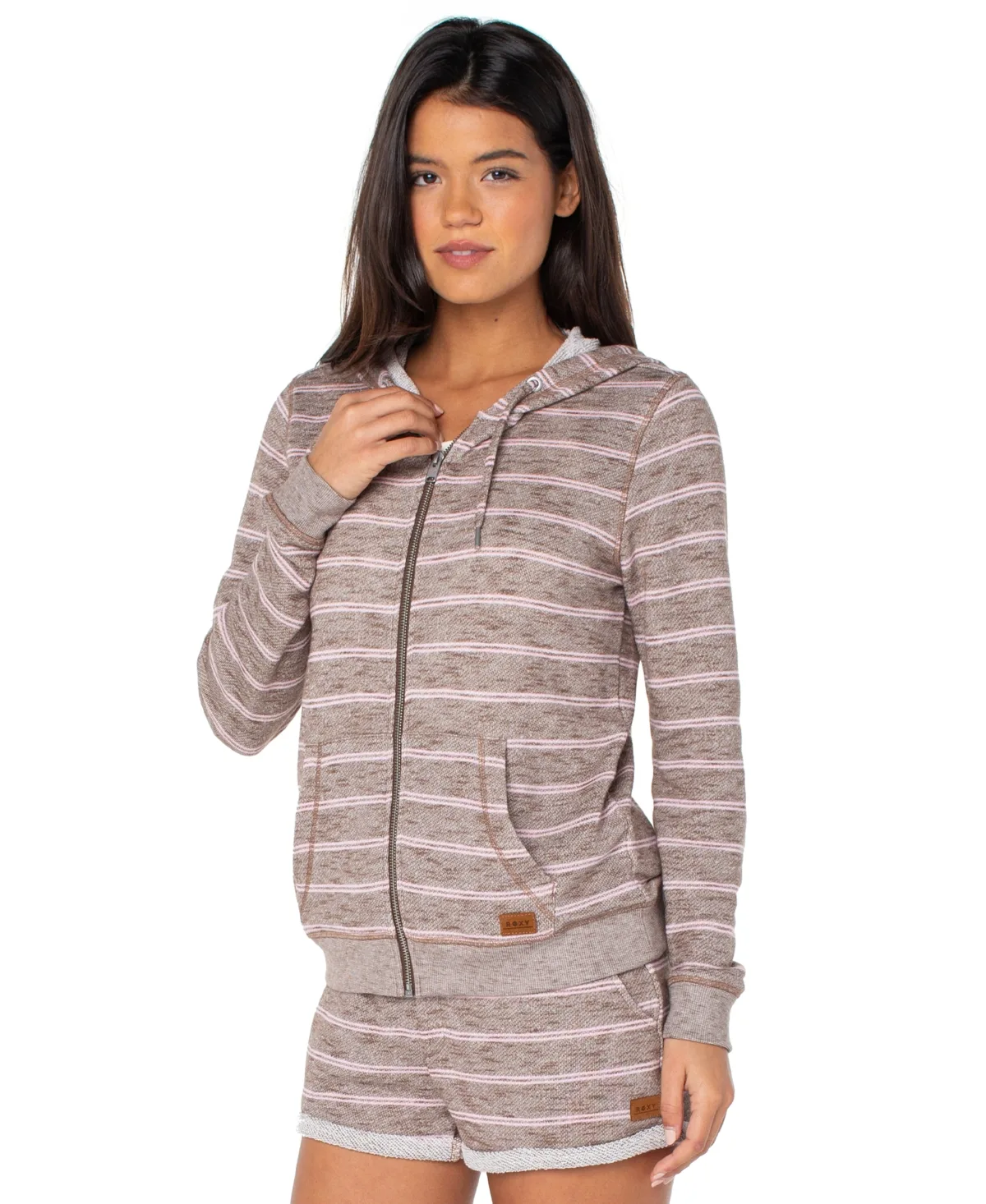 Perfect Wave Striped Zip-Up Hoodie by Roxy