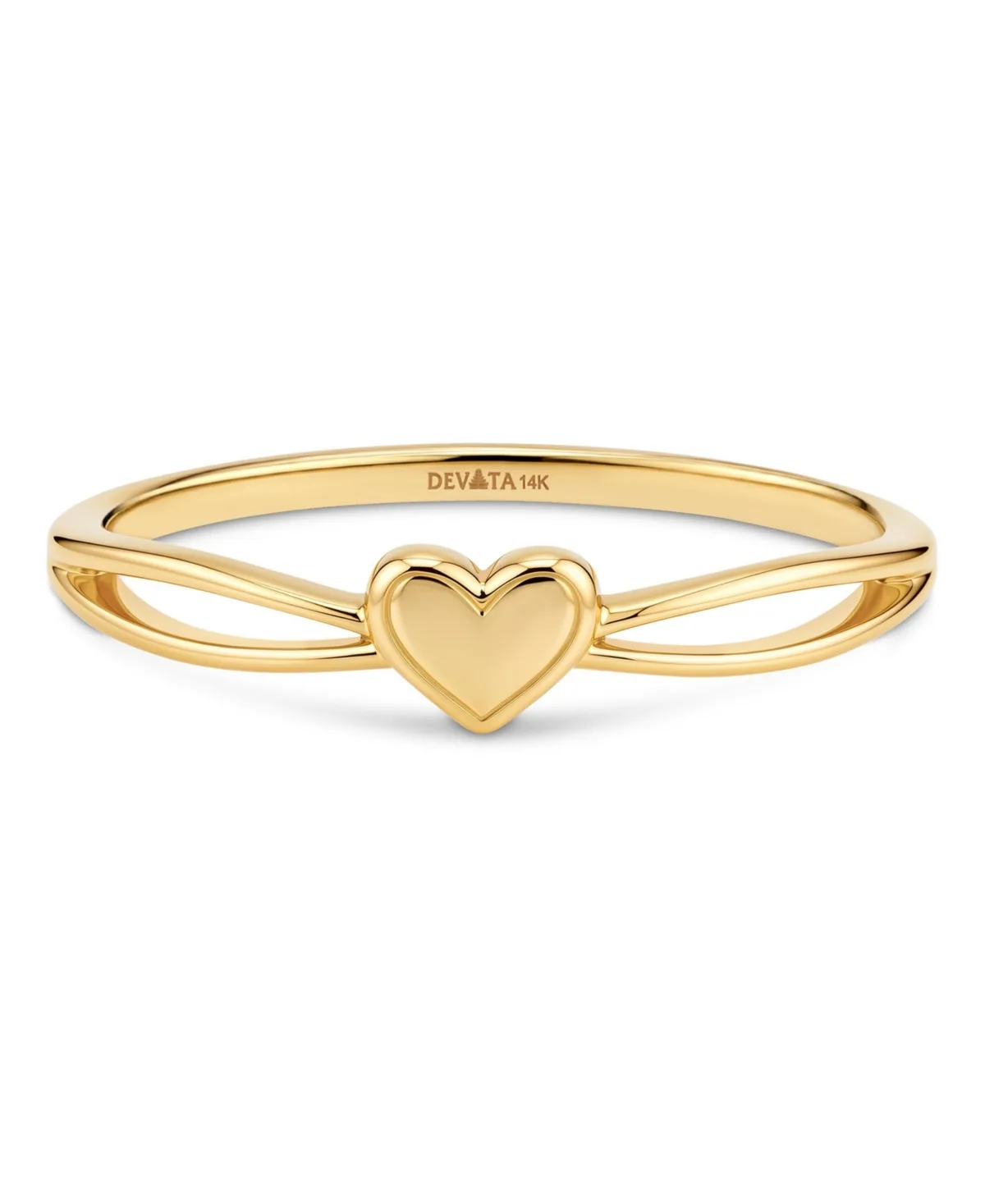 Heart Ring in 14K Yellow Gold by Devata