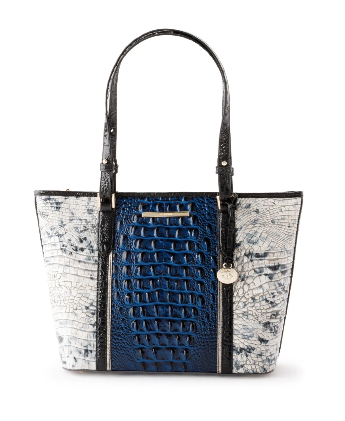 Asher Large Structured Zipper Tote Handbag by Brahmin